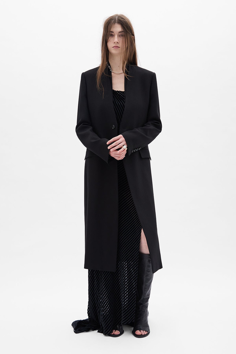 Kaat Straight Collarless Coat 4