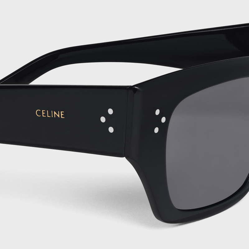 CELINE Black Frame 55 Sunglasses in Acetate outlook
