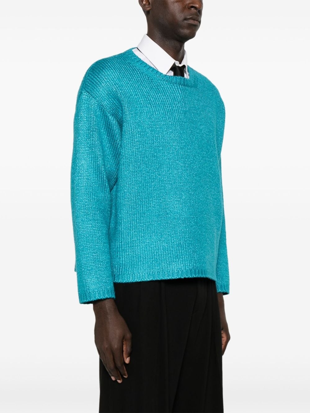 high-shine finish sweater - 3