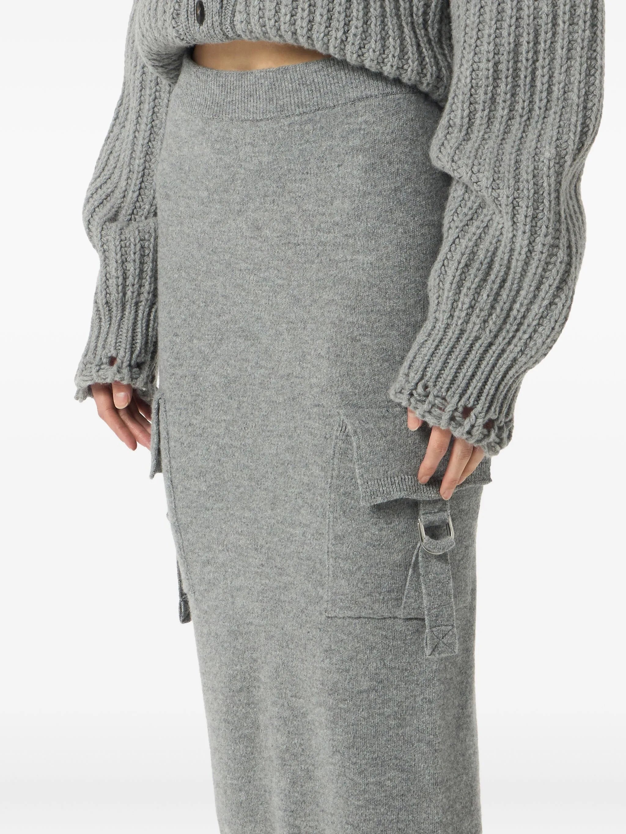Blumarine Cargo-pockets Wool Midi Skirt - 5