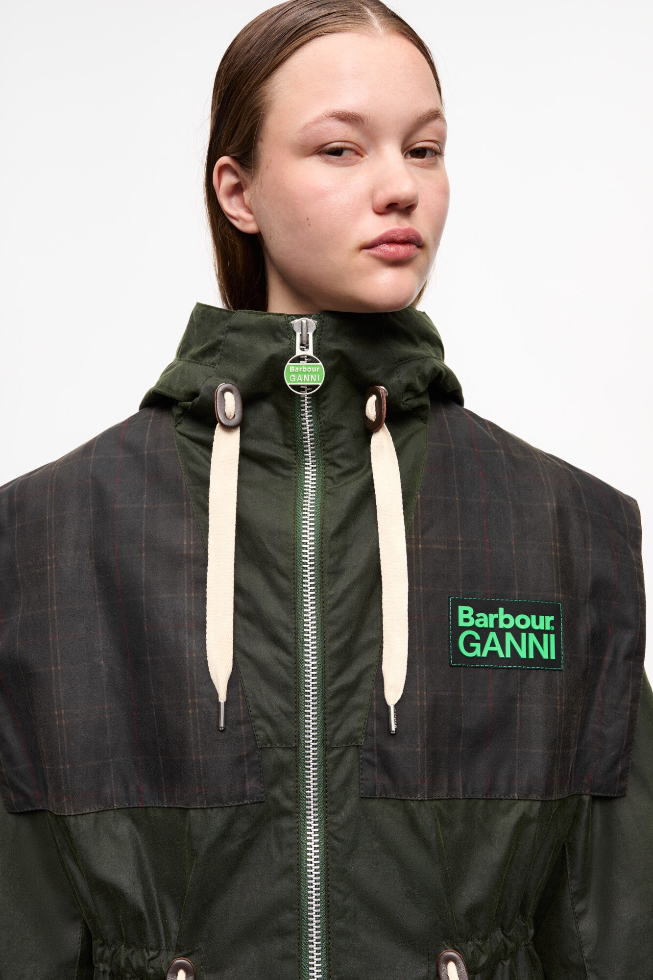 GANNI X BARBOUR WAXED PARKA JACKET - 4