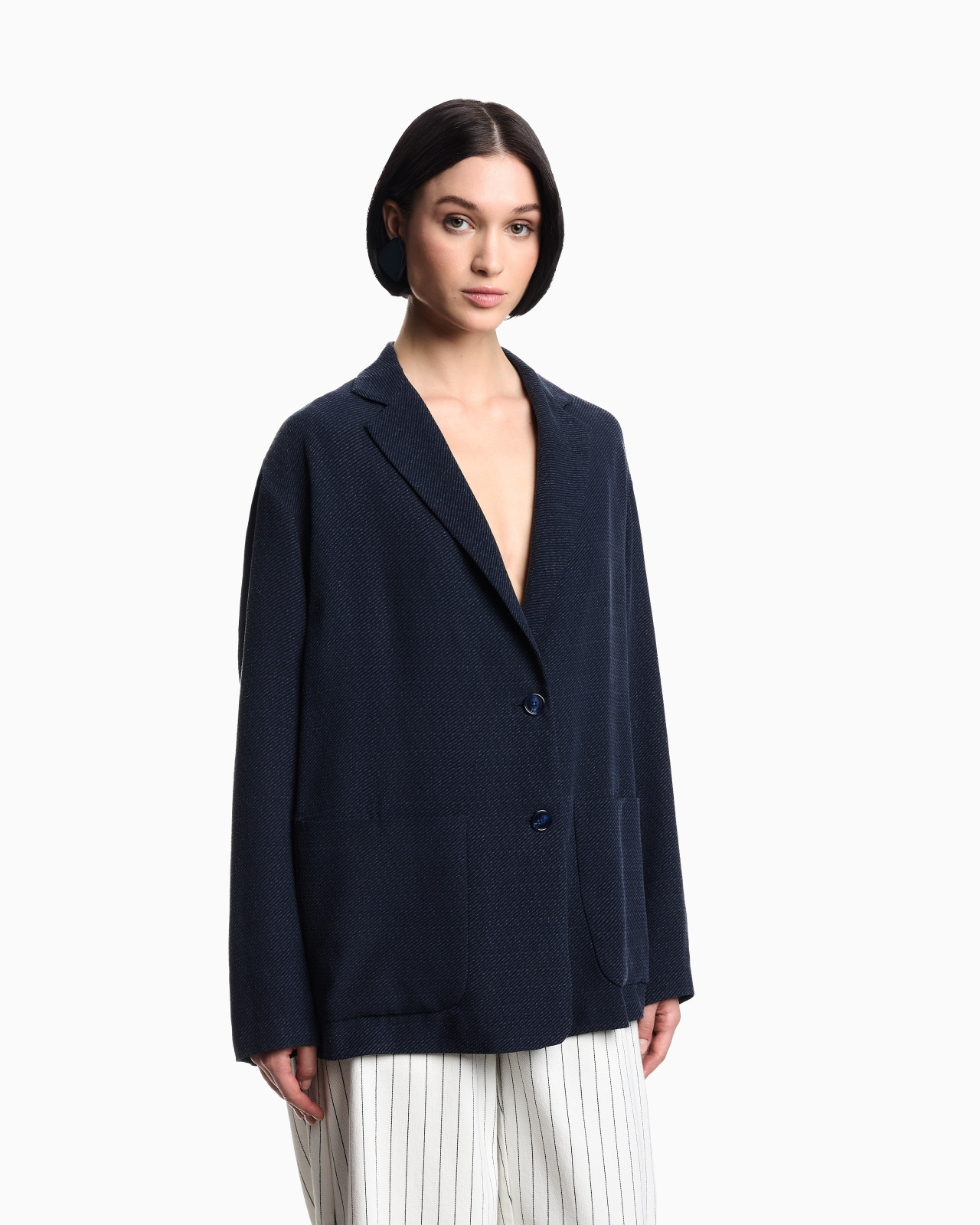 ASV CUPRO-BLEND SINGLE-BREASTED BLAZER - 4
