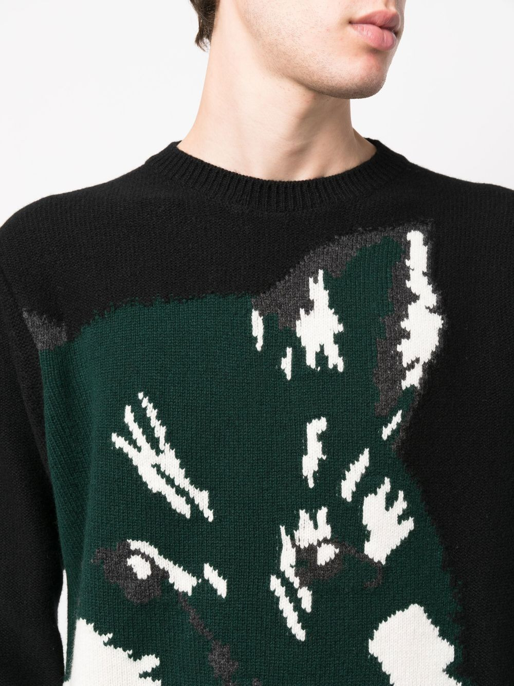 Fox Head jacquard jumper - 5