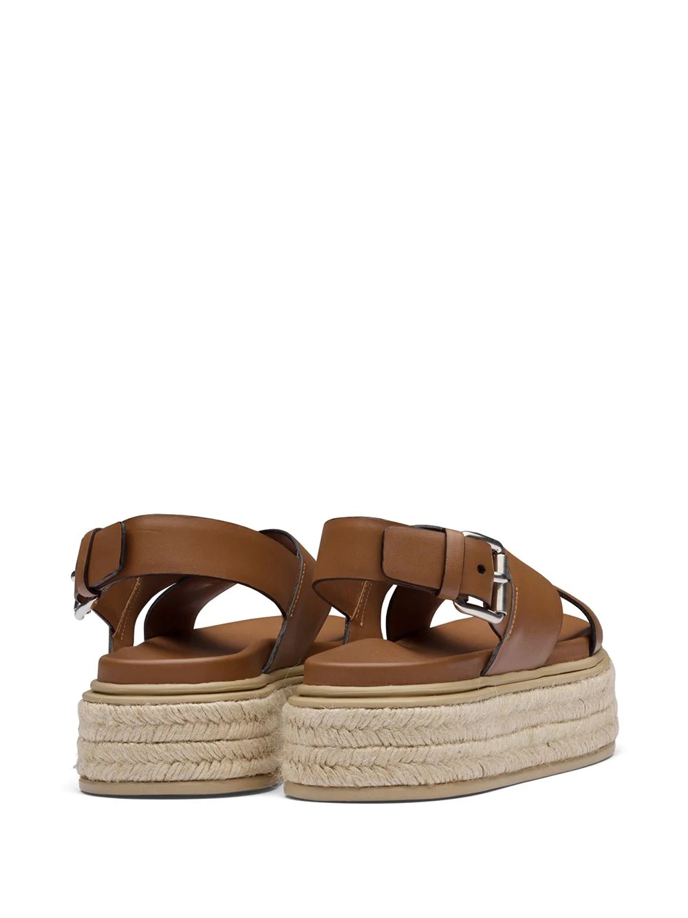 leather platform sandals - 3