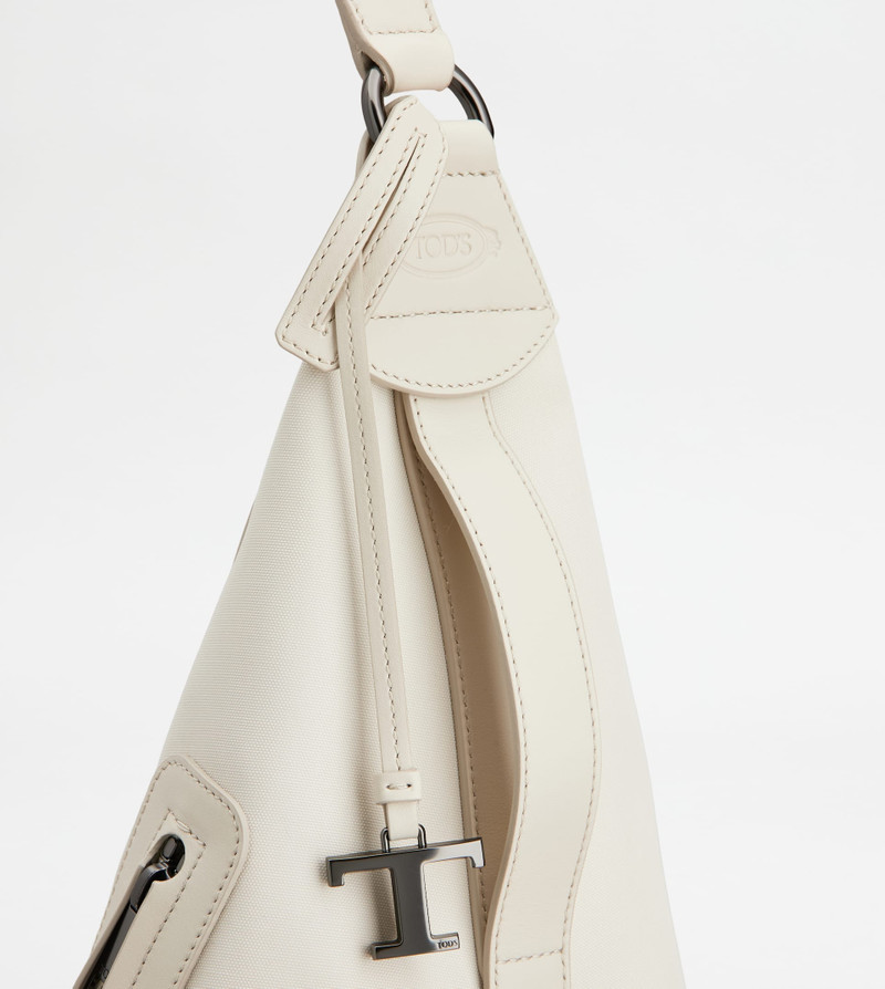 TOD'S MEDA BAG IN FABRIC AND LEATHER SMALL TOD'S•X CAPSULE COLLECTION - OFF WHITE 4