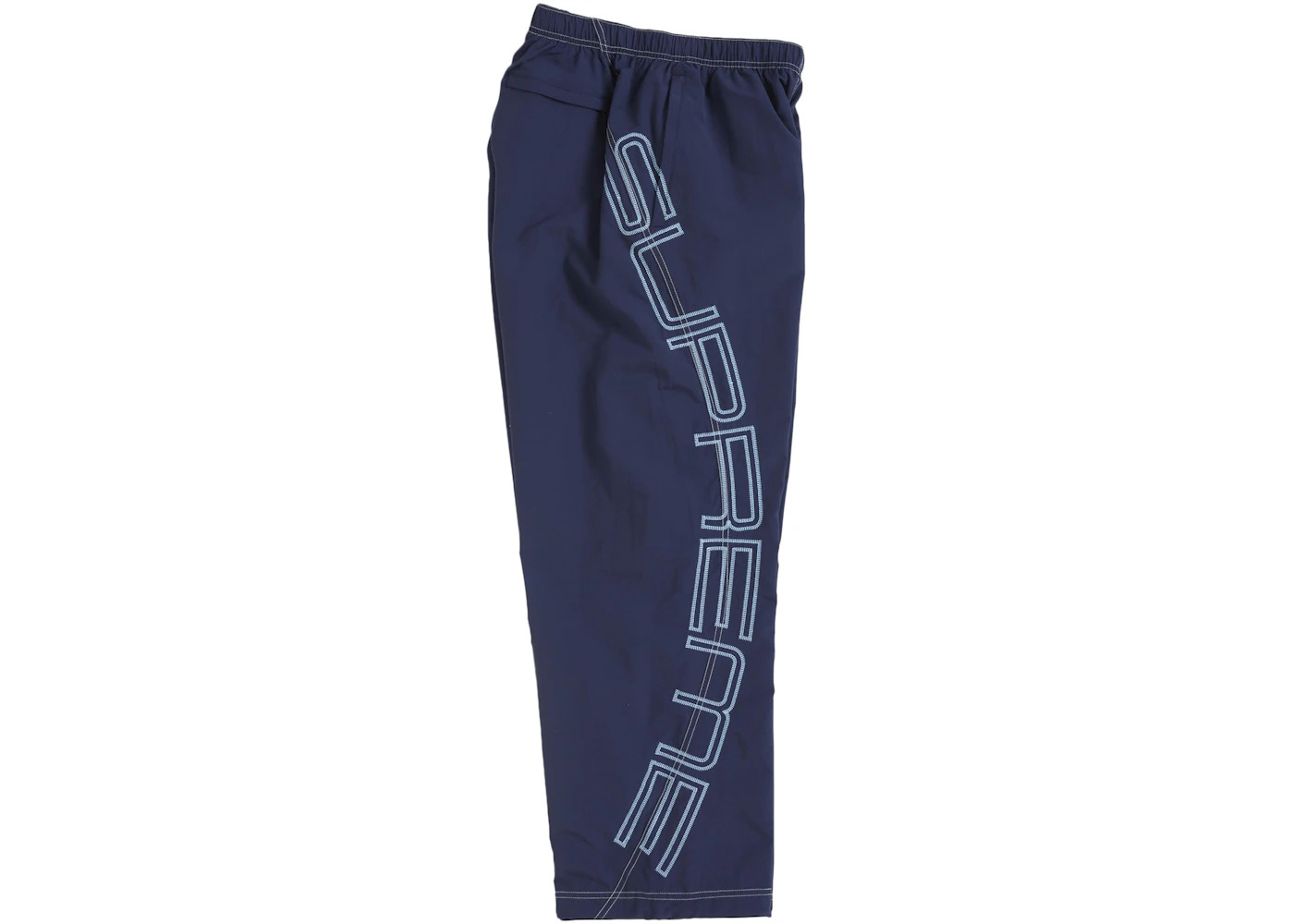 Supreme Spellout Embroidered Track Pant (SS25) Navy - 2