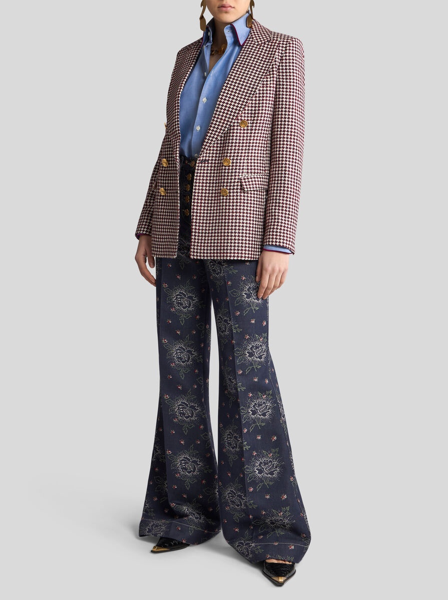 FLARED JACQUARD JEANS - 4