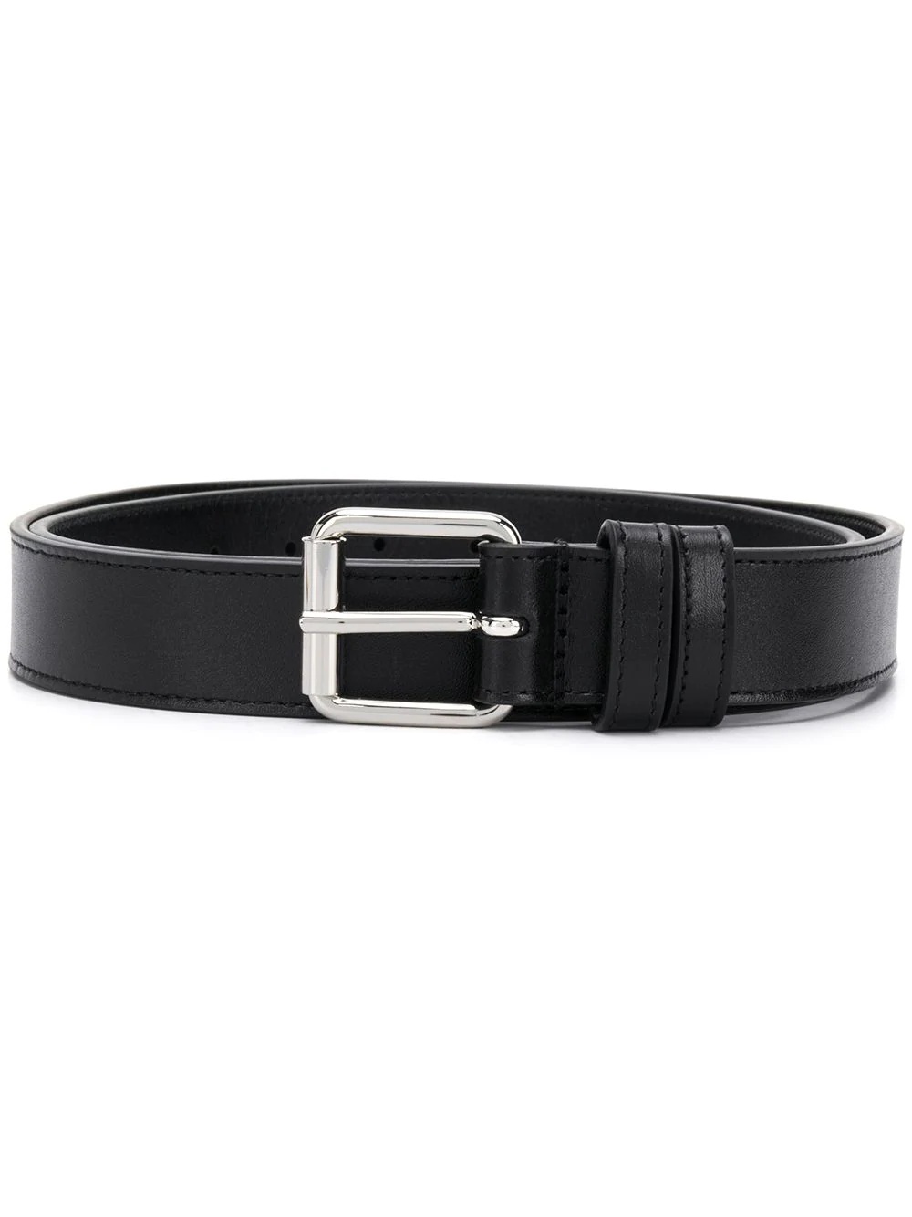 square-tip leather belt - 1