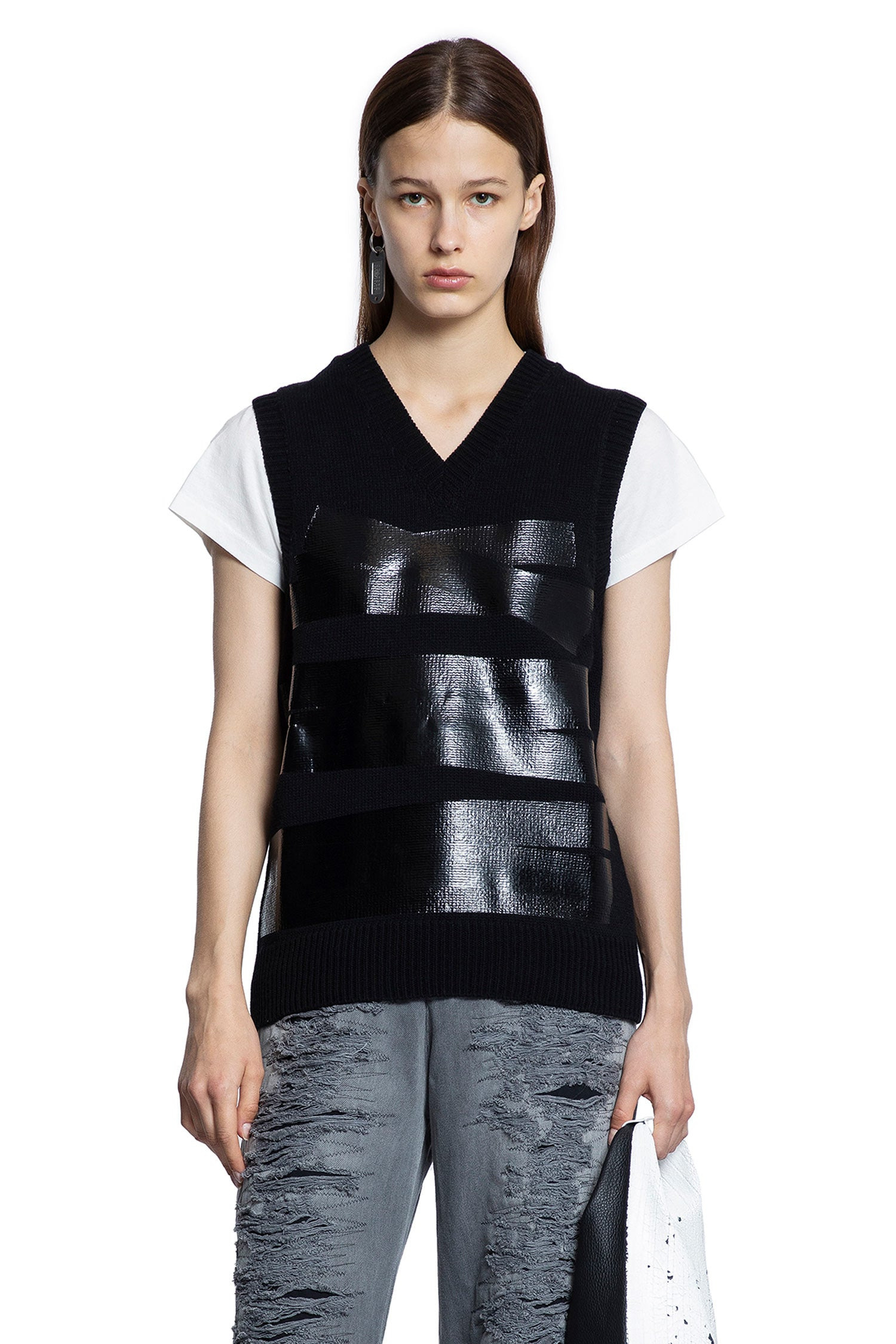 Taped-Label-Wool-Vest - 6