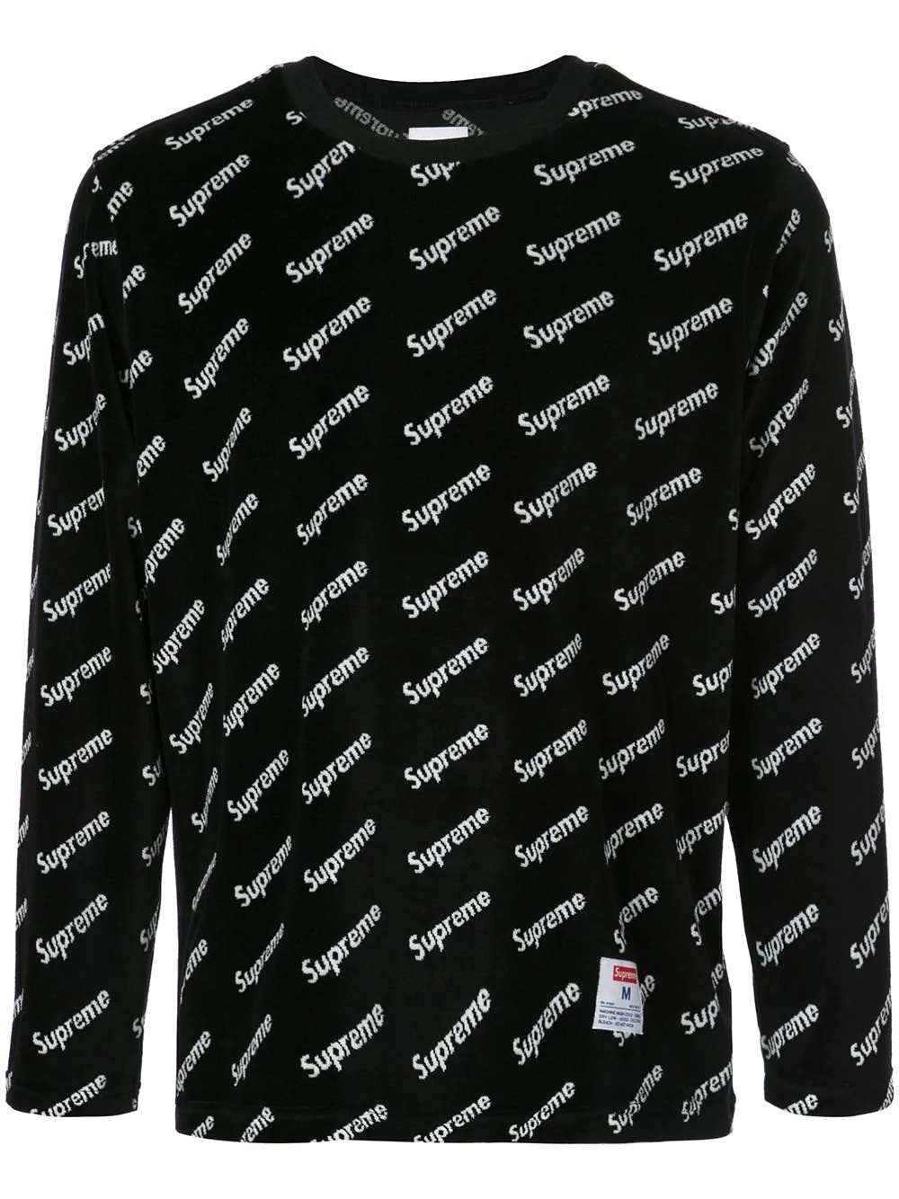 velour diagonal logo L/S top - 1