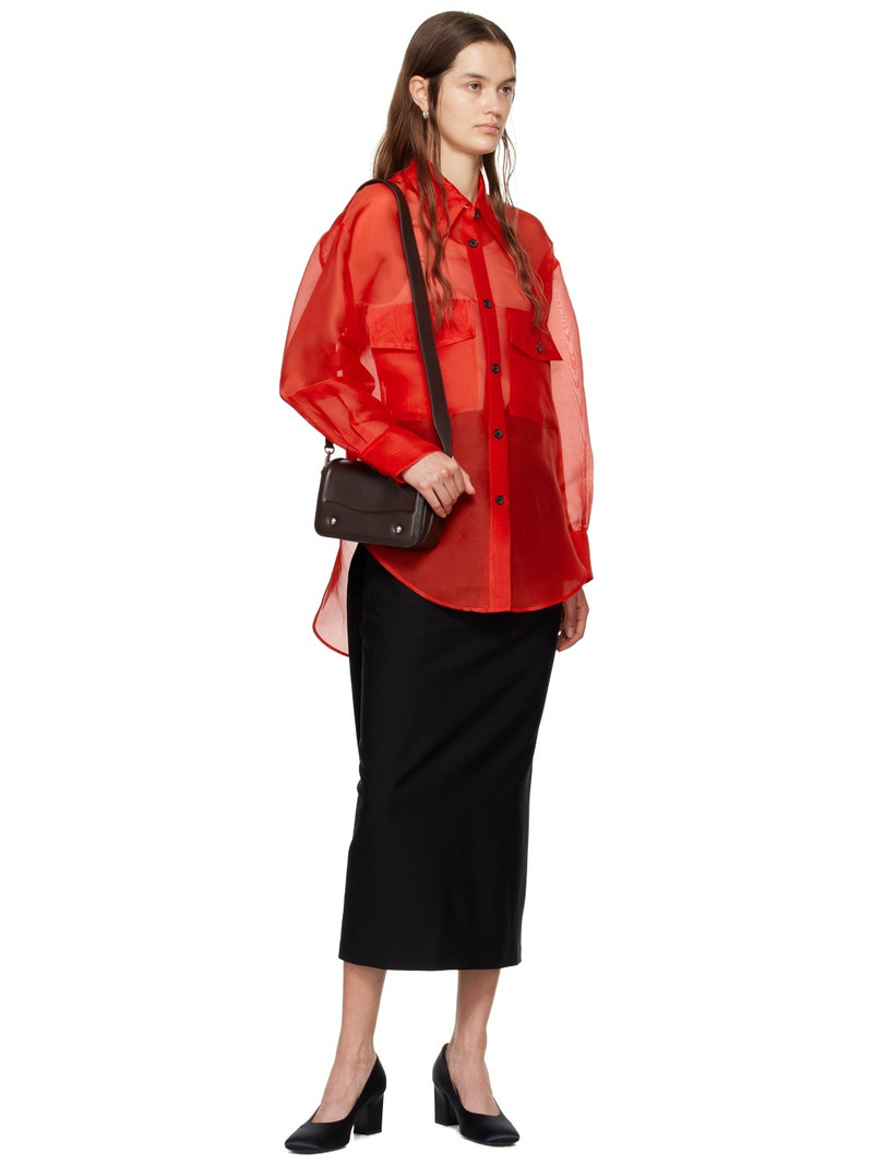 KHAITE Red 'The Mahmet' Shirt outlook