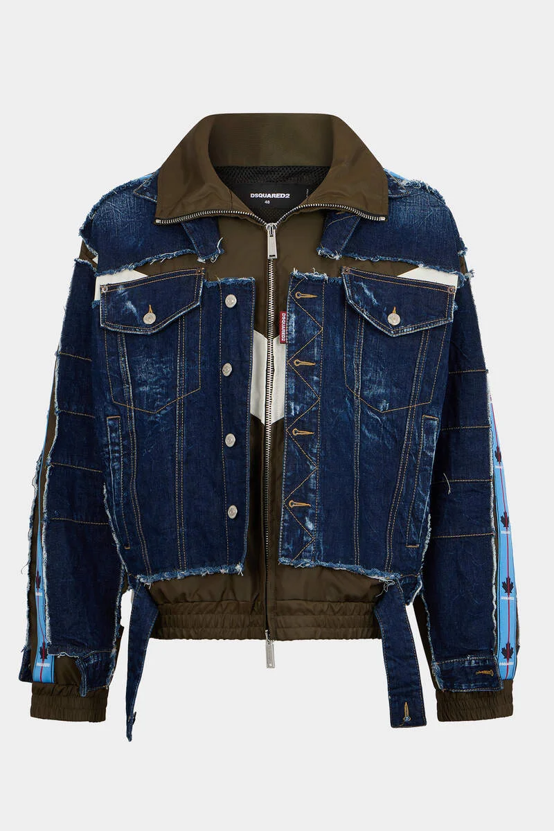 D2 STRIPES DARK AVIATOR HYBRID TRACK JACKET - 1