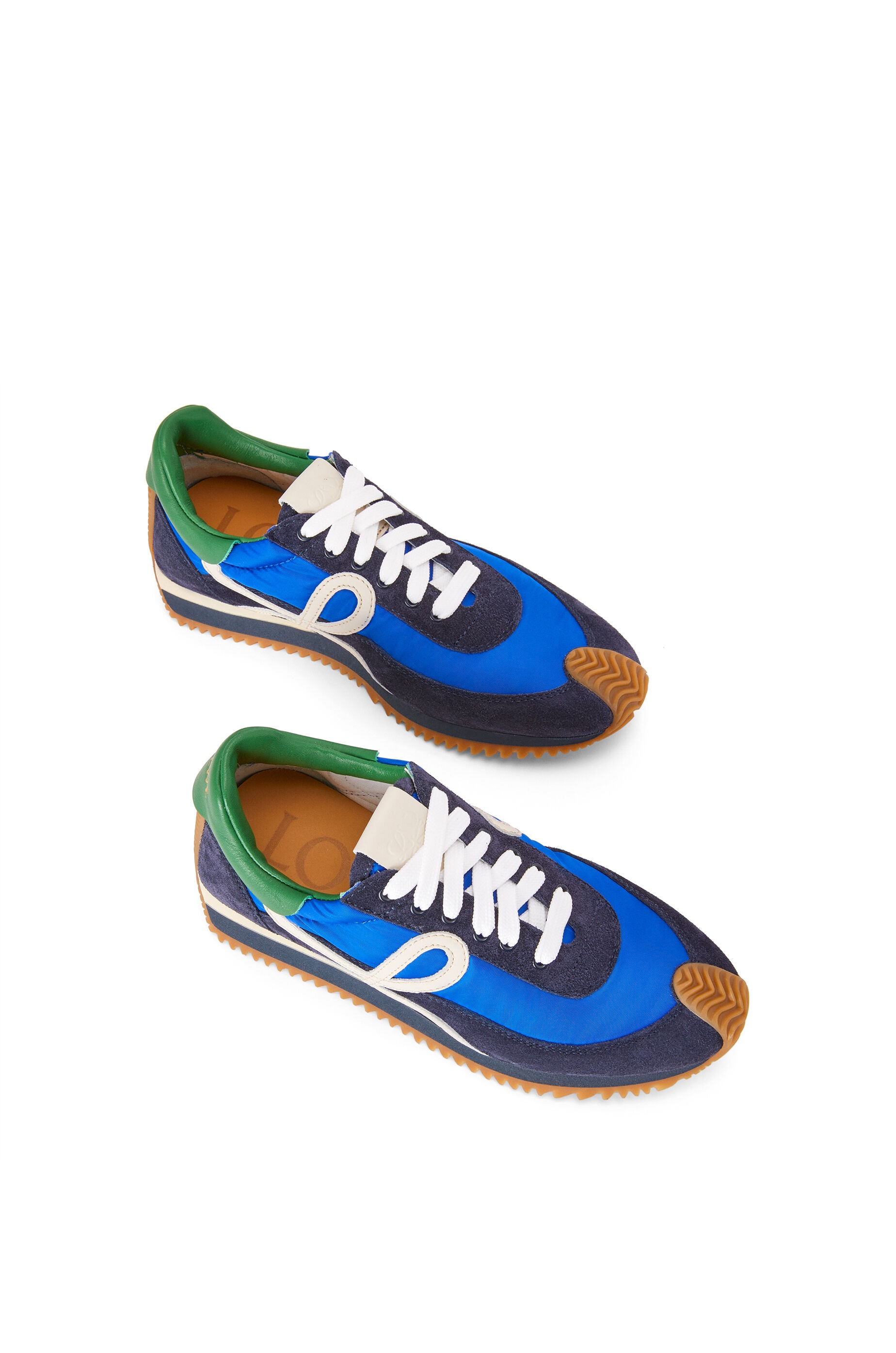 Flow runner in nylon and suede - 3