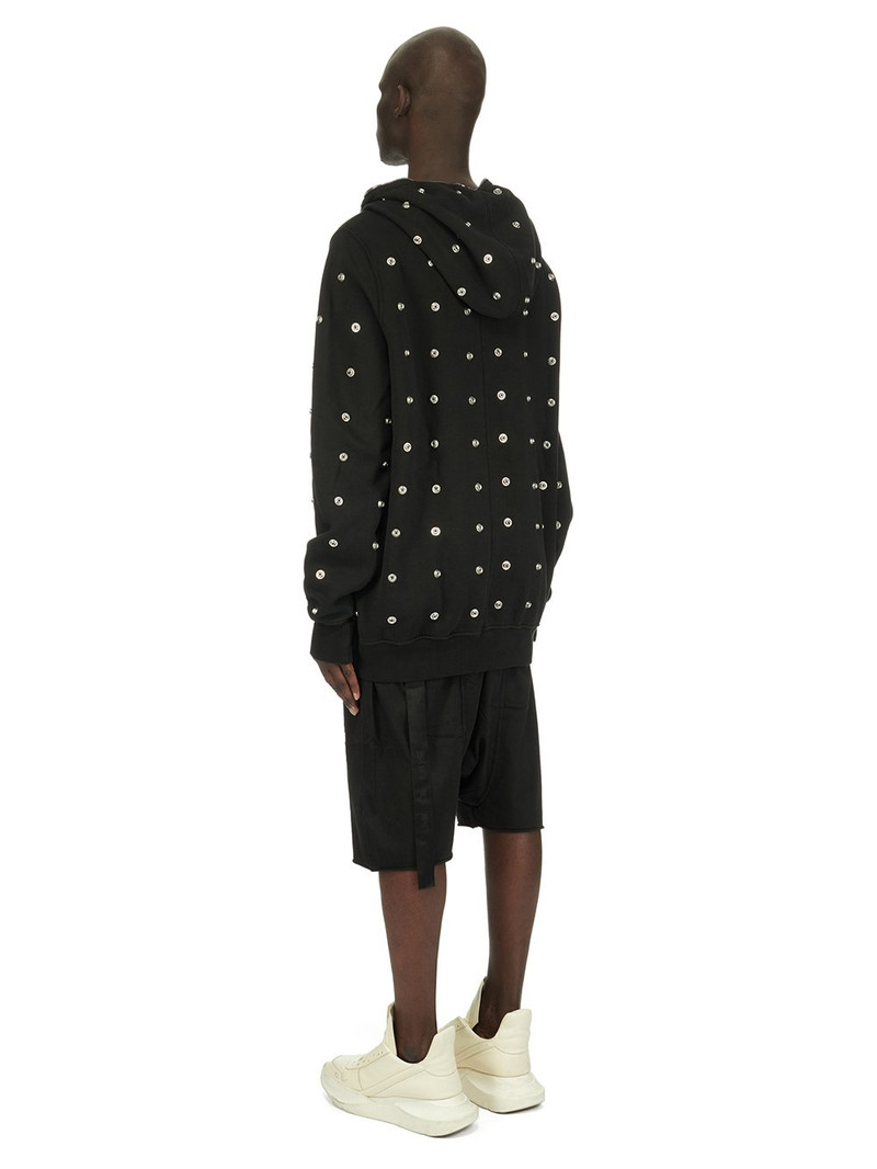 Black Press-Stud Hoodie 8