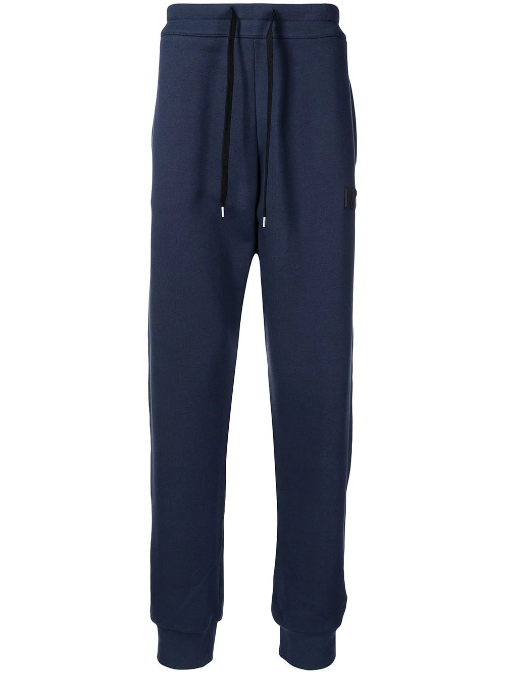 drawstring cotton track pants - 1