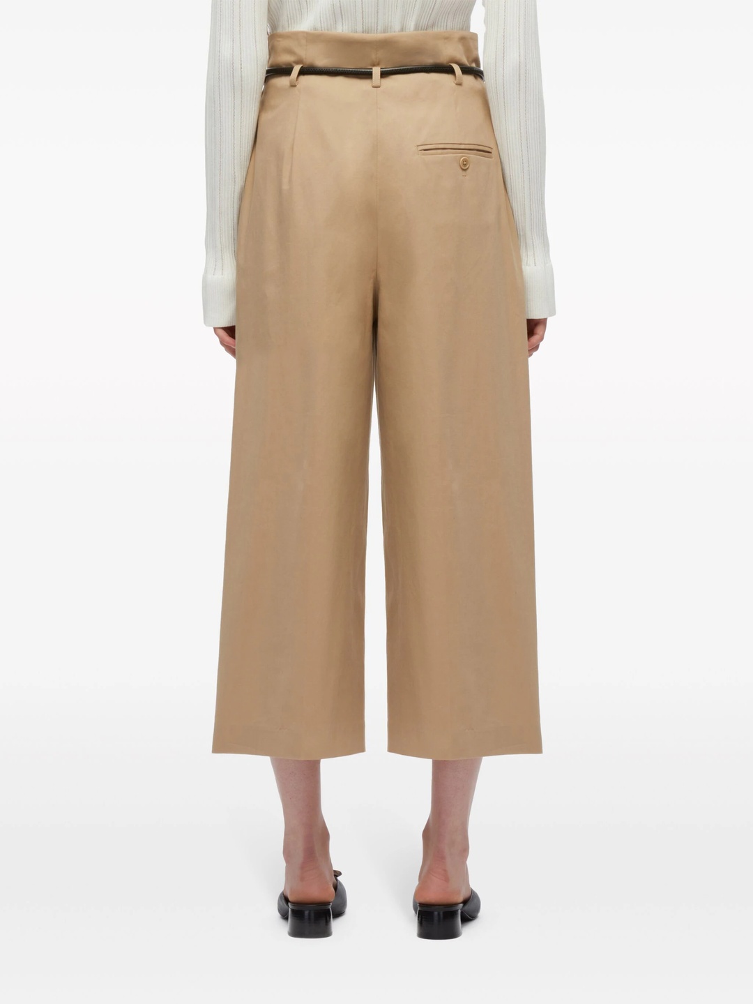 Cropped Wide Leg Origami Trouser - 5