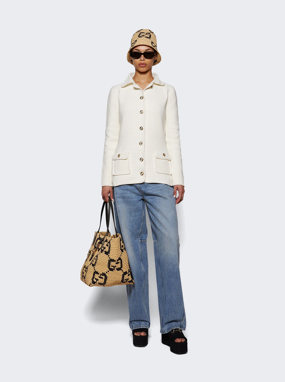 Fine Crochet Cardigan White - 5