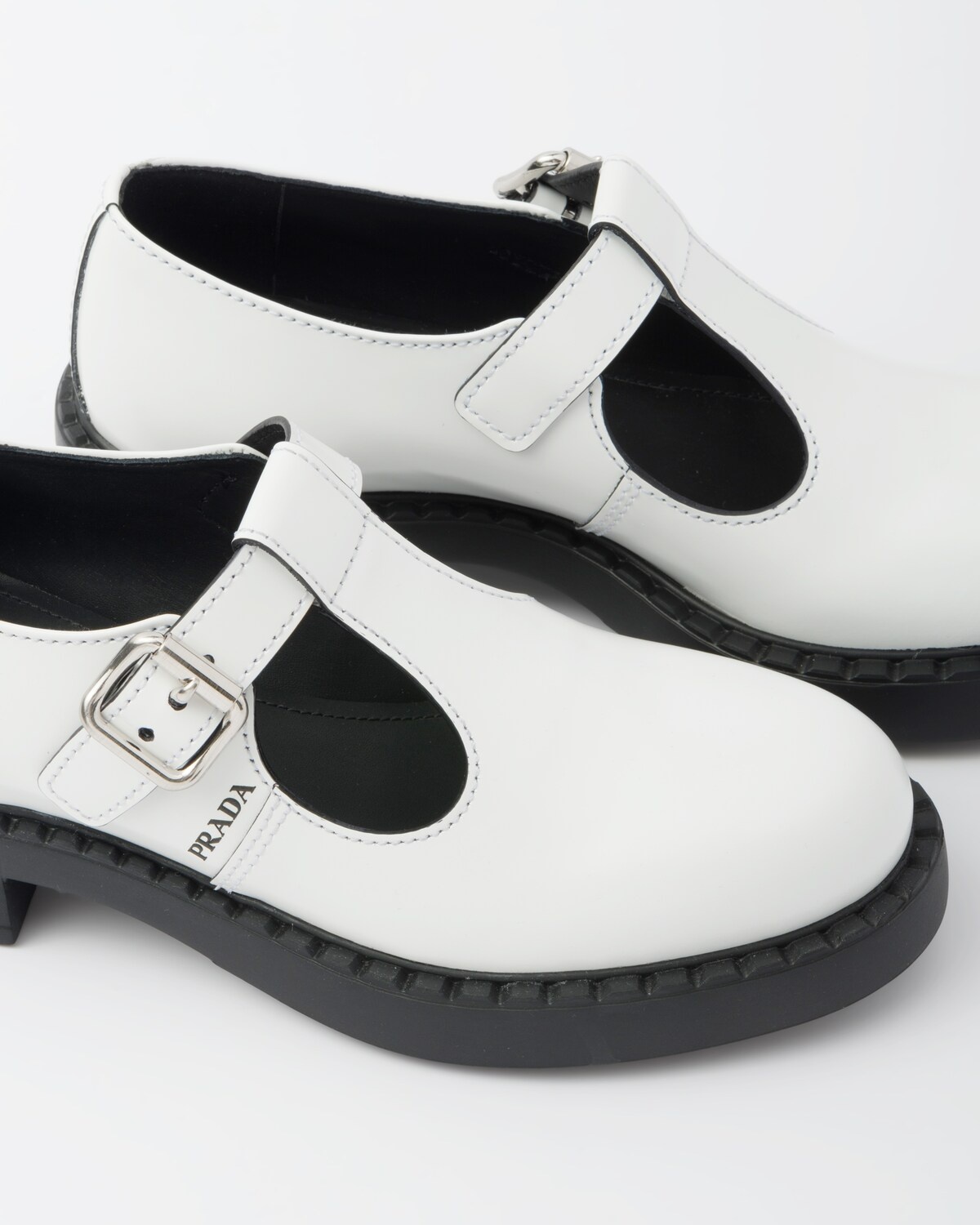 Brushed-leather Mary Jane T-strap shoes - 6