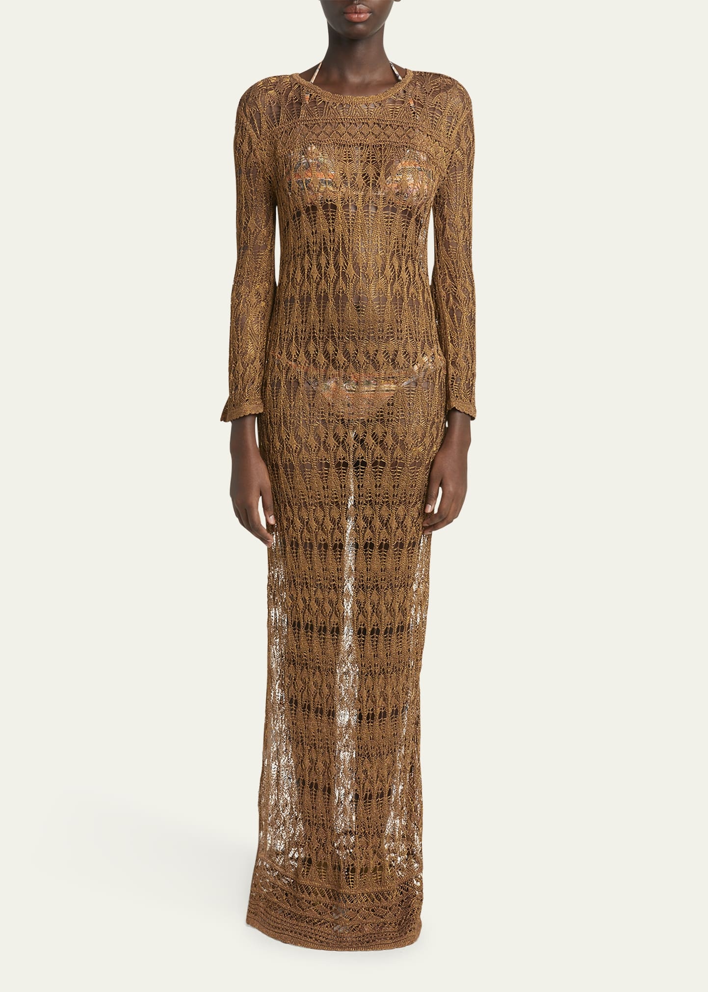 Paloma Long Crochet Backless Dress - 2