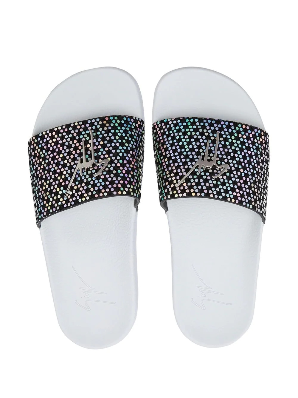 Brett polka dot-print slides - 4