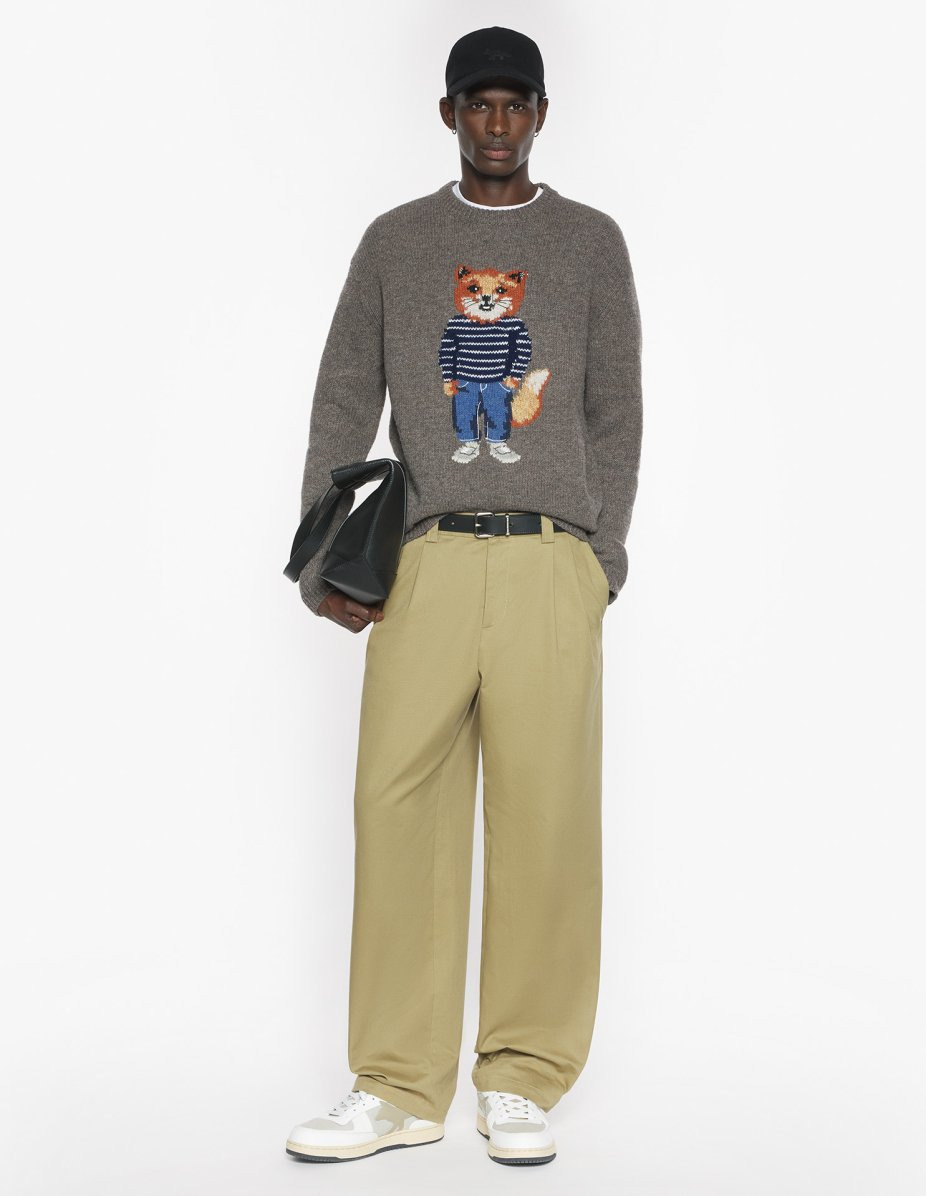 DRESSED FOX INTARSIA WOOL JUMPER - 2