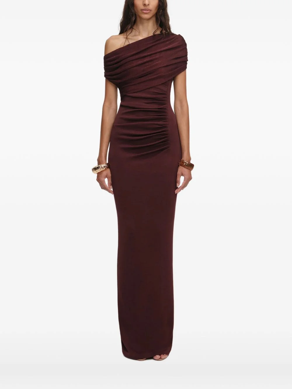 draped maxi dress - 1