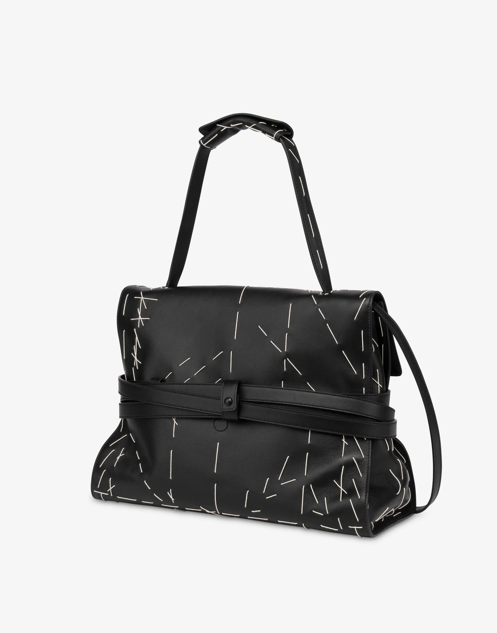 MOSCHINO TIE ME MEDIUM HAND BAG - 1