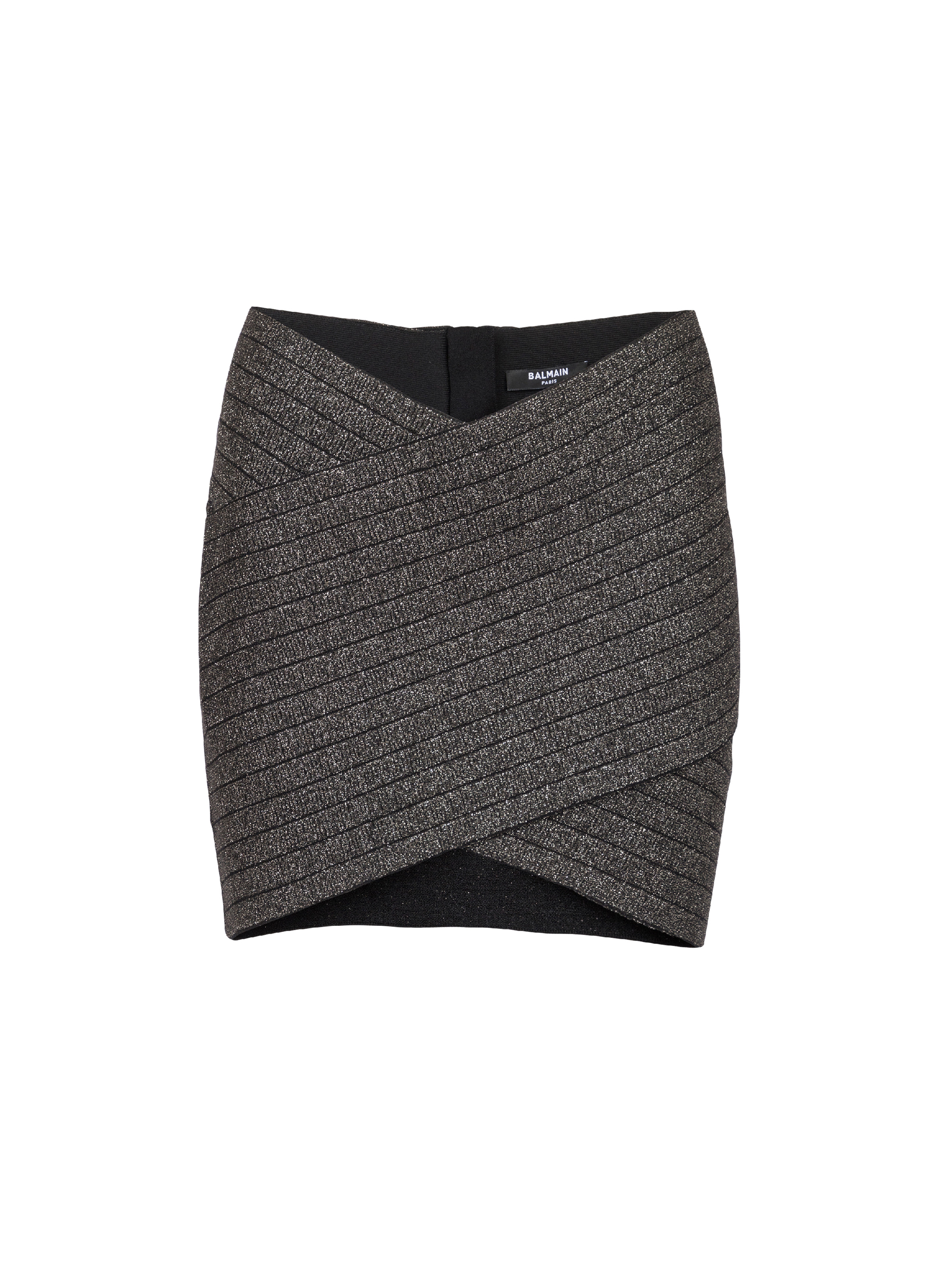 Short knit skirt with stripes - 1