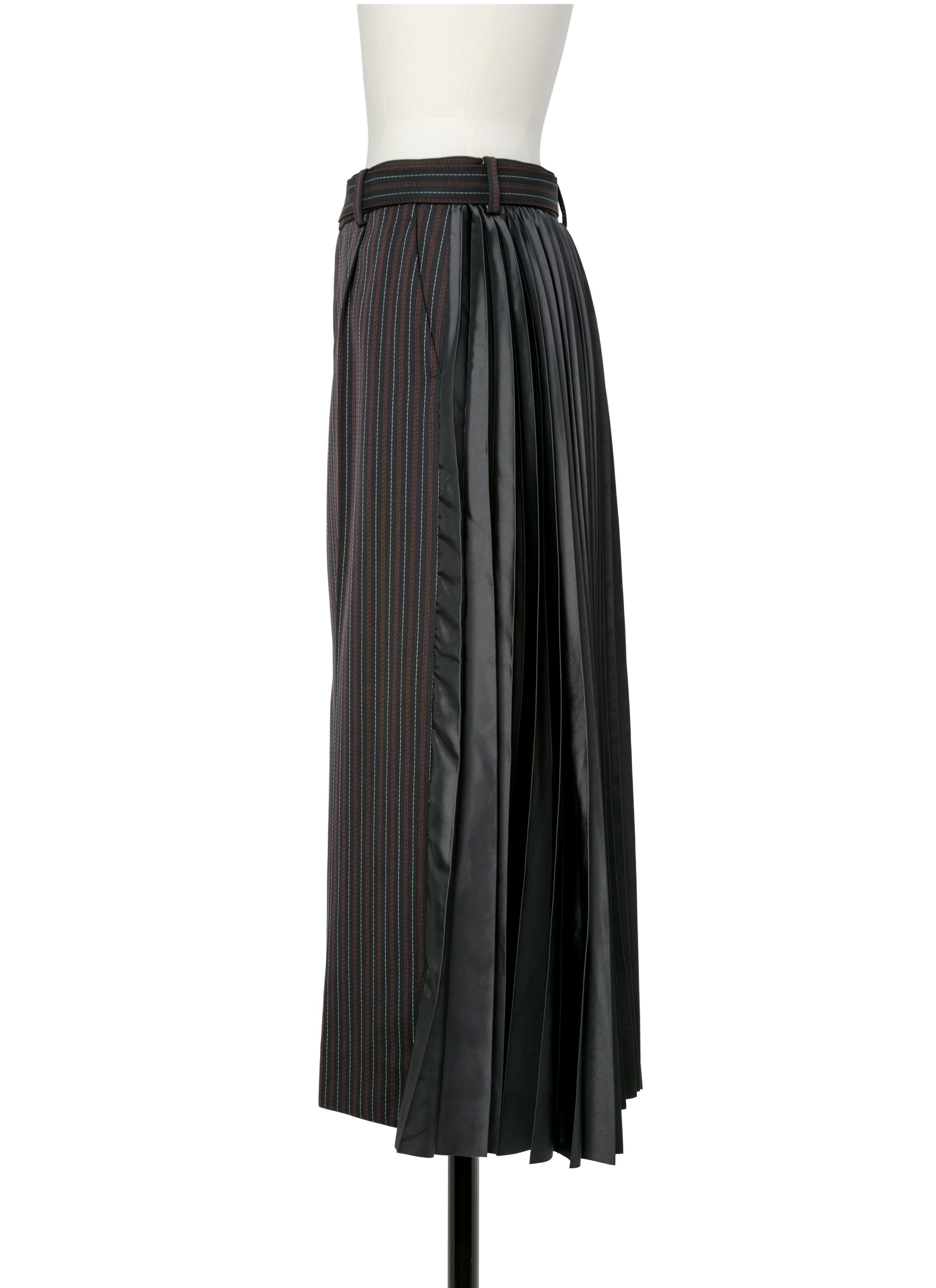 Stripe Doeskin Skirt - 2
