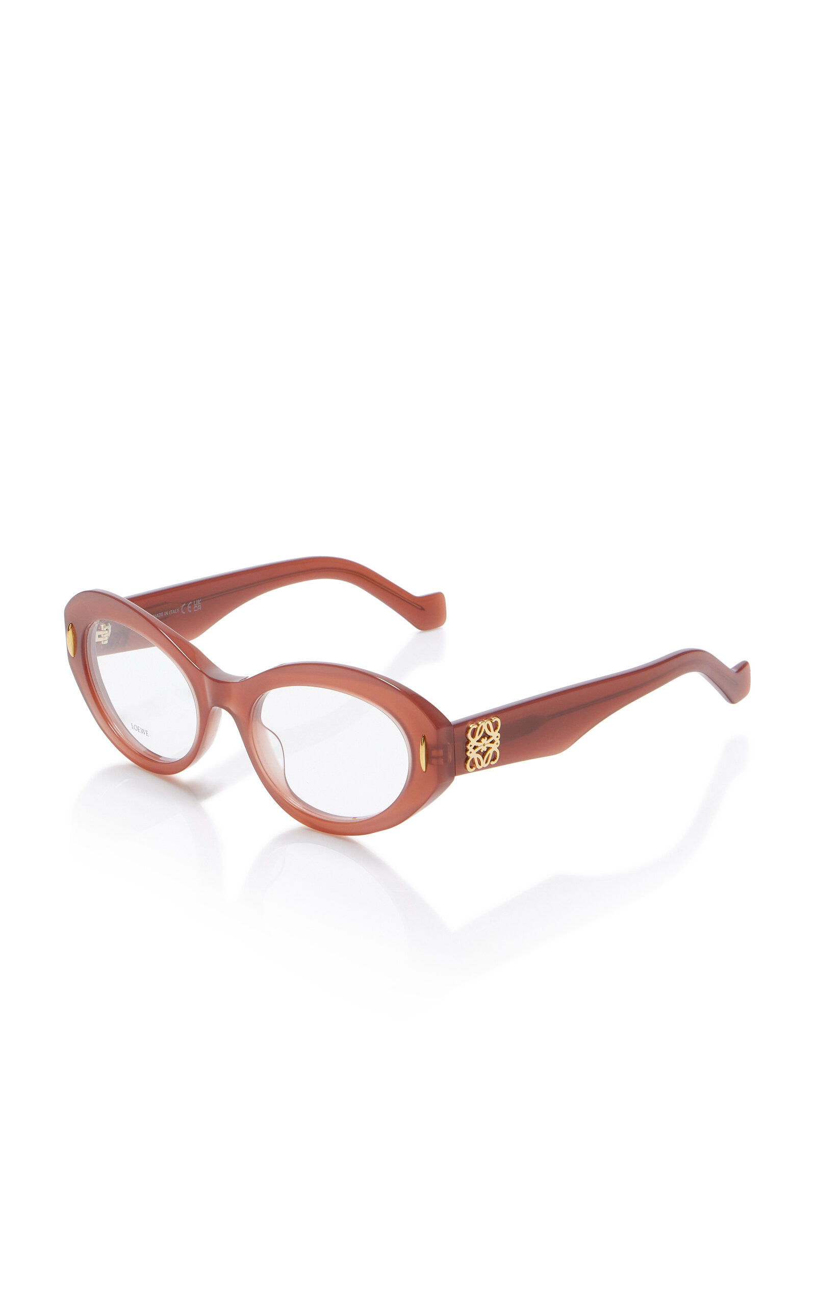 Anagram Round-Frame Acetate Glasses pink - 3