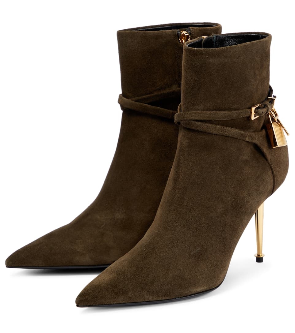 Padlock suede ankle boots - 5