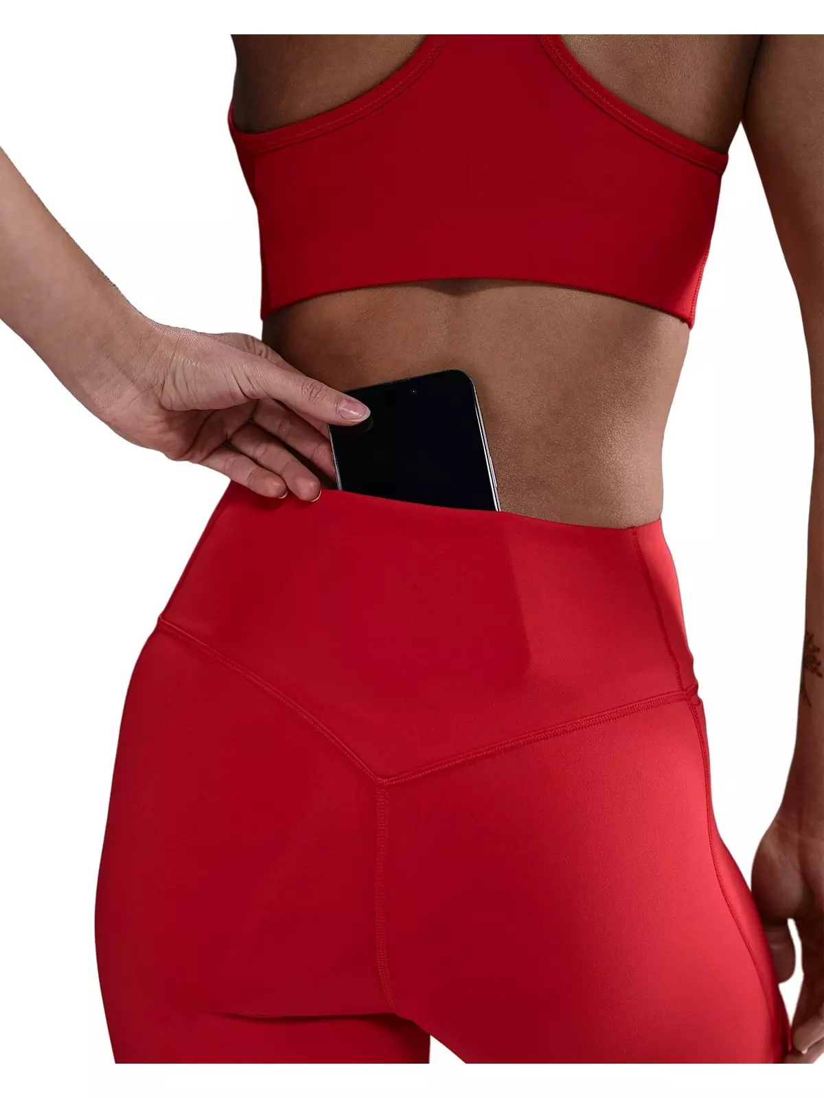 Women's Universa Med-Support High-Waisted 7/8 Leggings w/Pockets -Red - 4