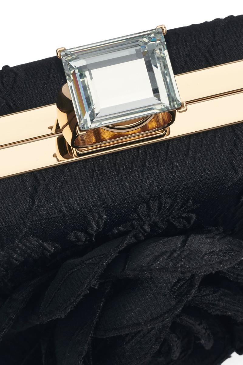 SACHIN & BABI ON THE ROCKS WITH ROSE CLUTCH - BLACK outlook