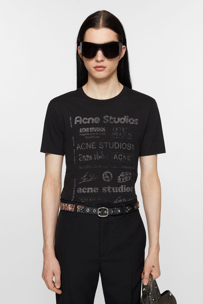 Acne Studios Logo t-shirt - Relaxed fit - Black outlook