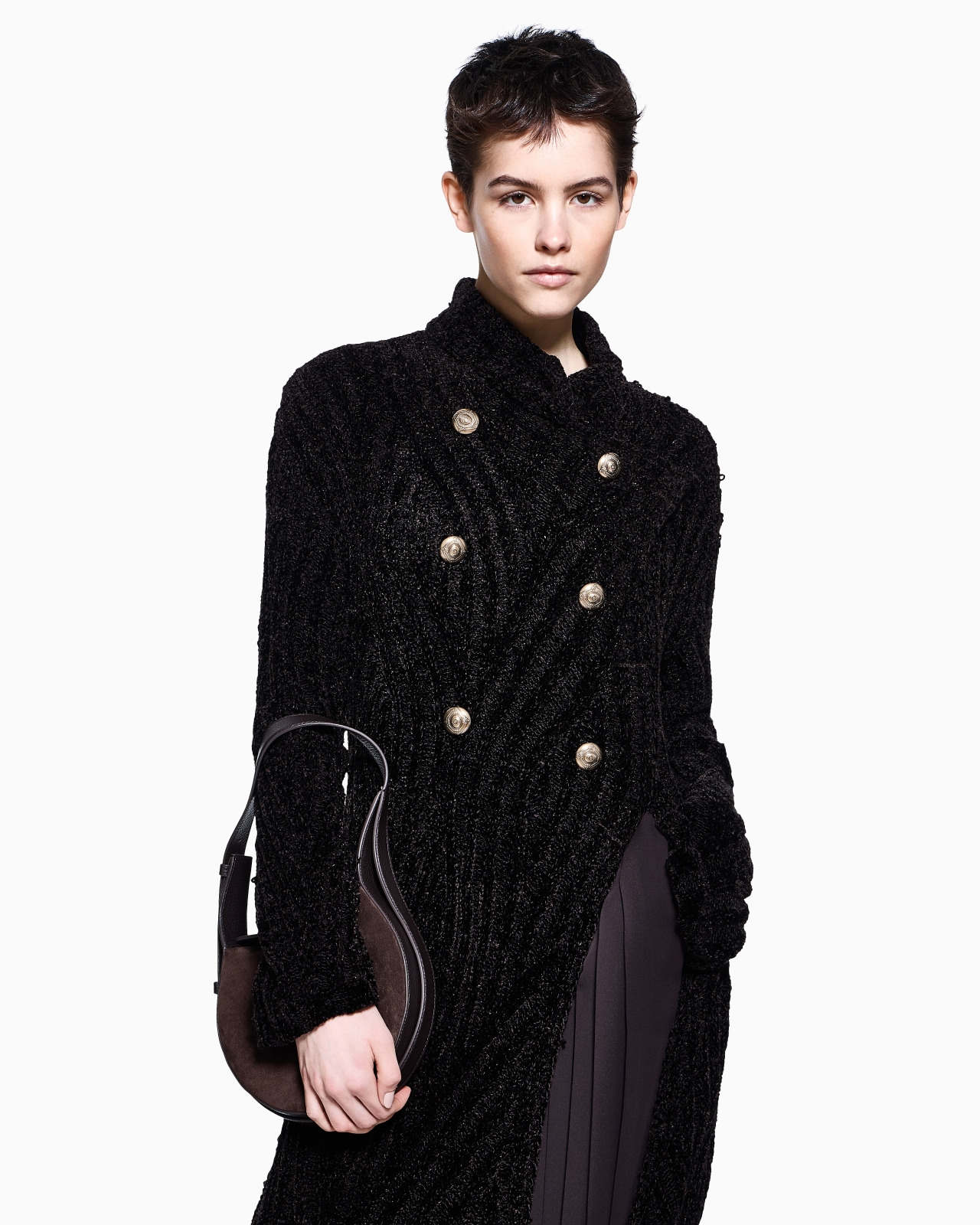 LONG VISCOSE AND WOOL KNIT CARDIGAN - 5