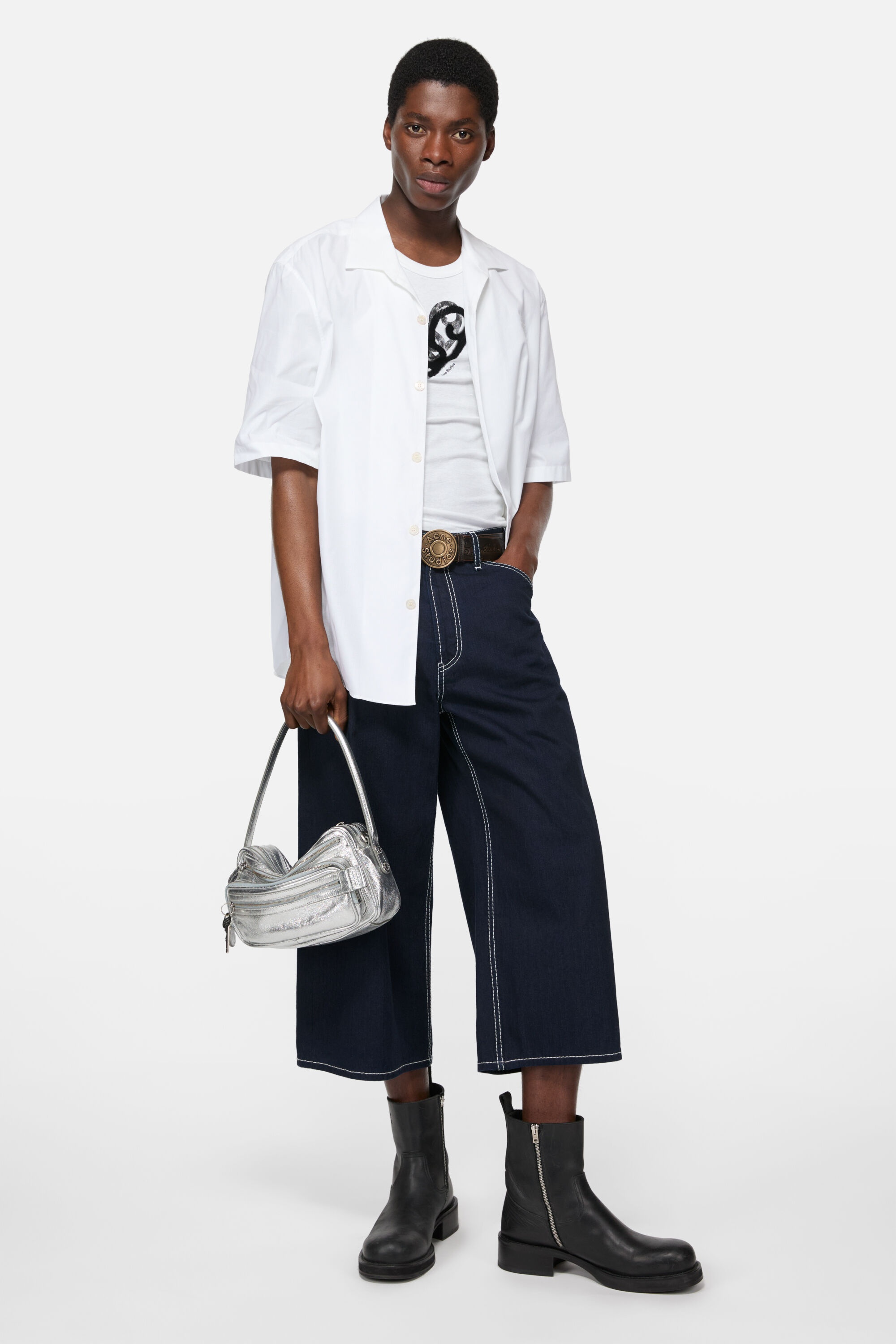 Button-up shirt - White - 2