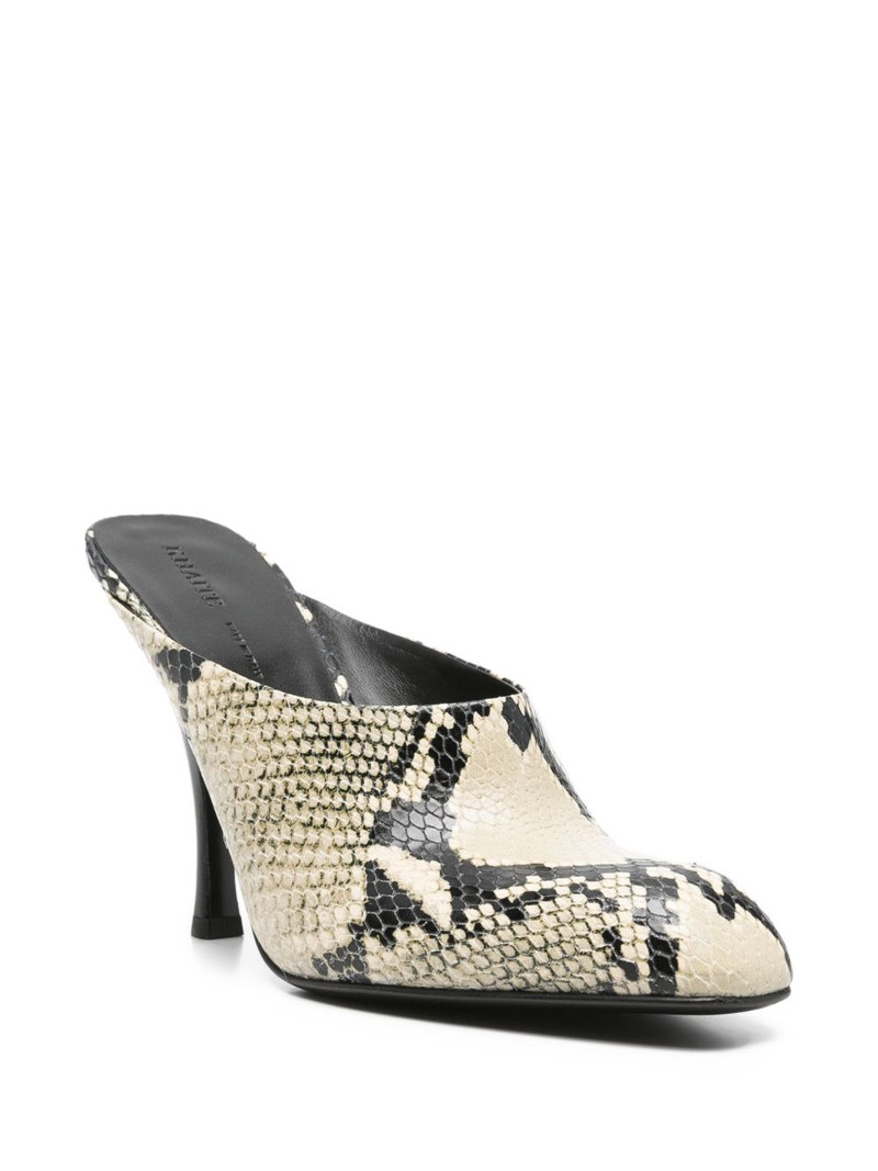 KHAITE snakeskin-effect heeled mules outlook