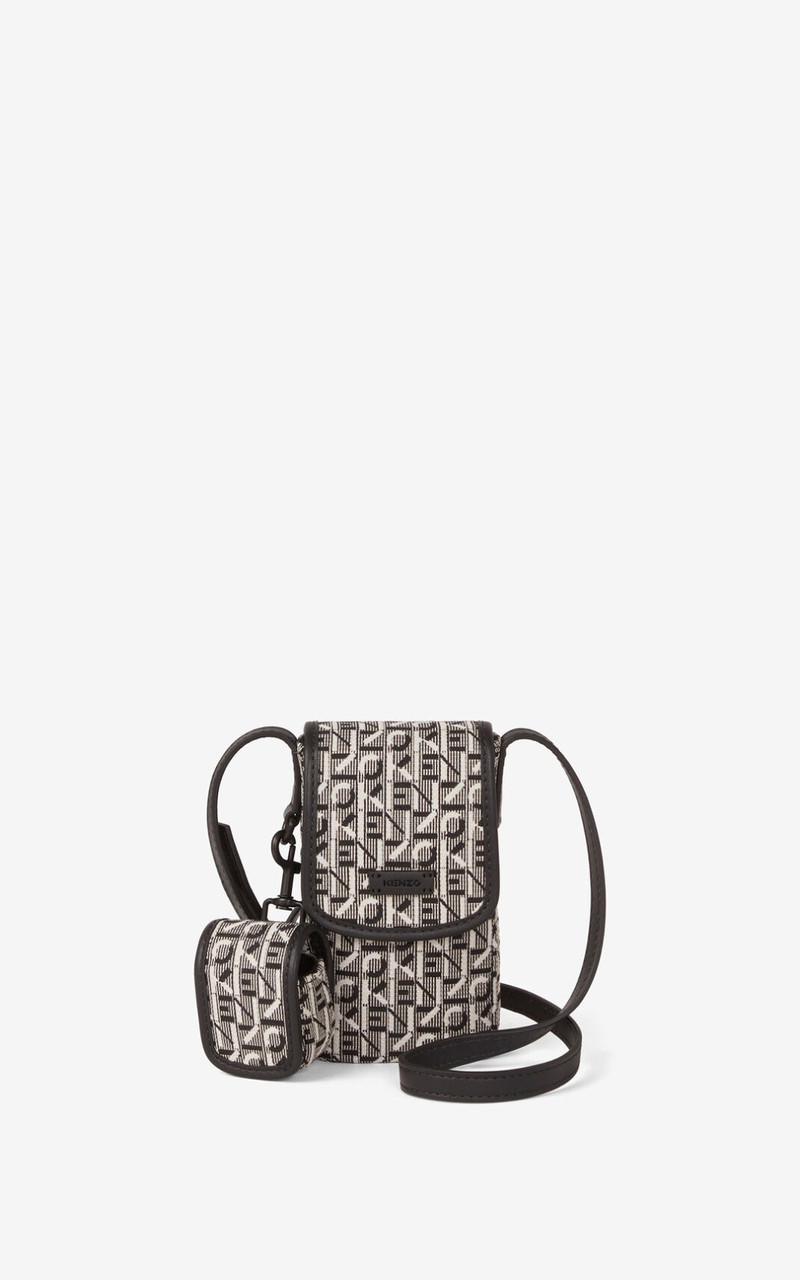 Courier jacquard phone pocket with strap 1