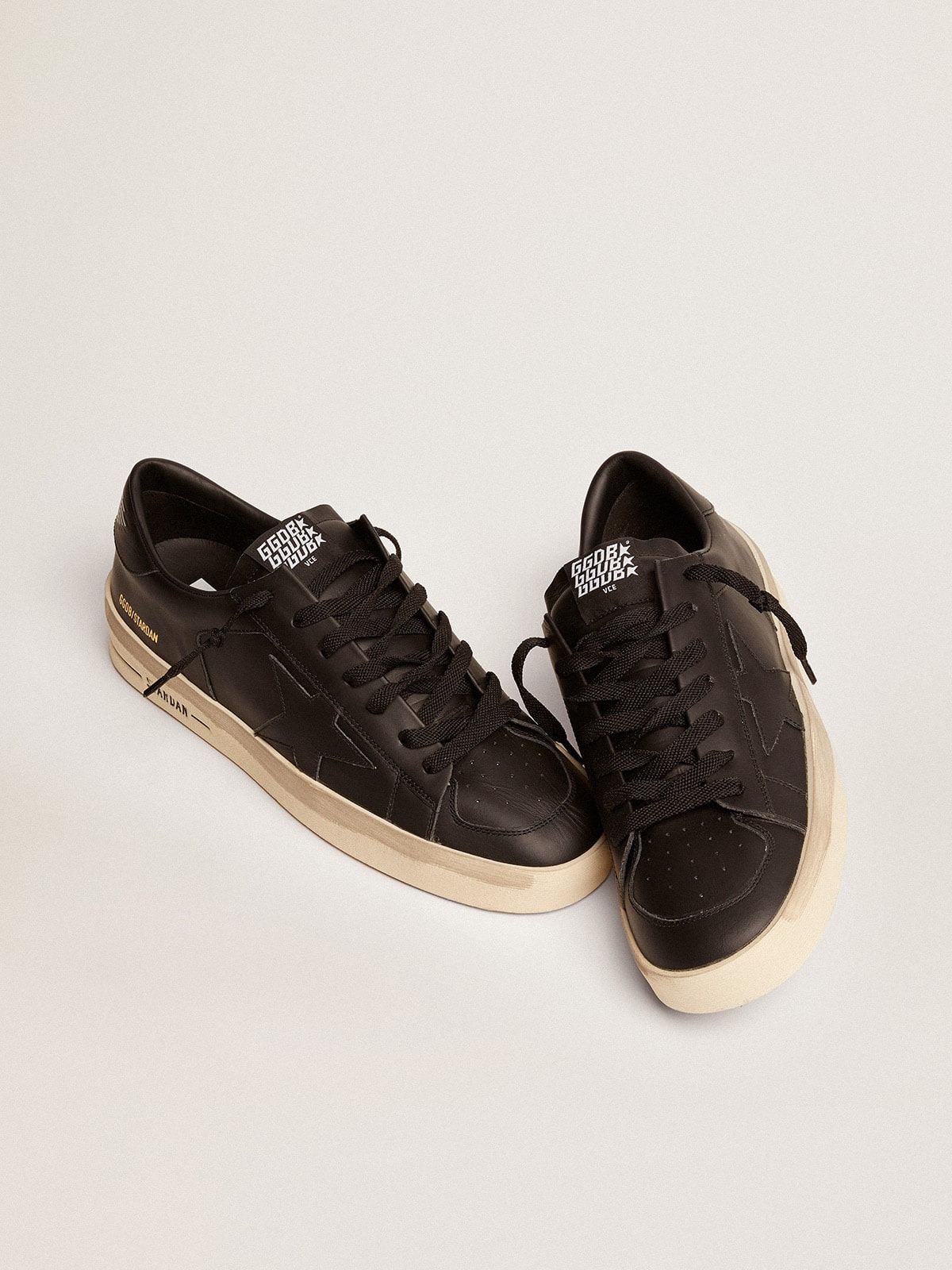 Men's Stardan in total black leather - 2