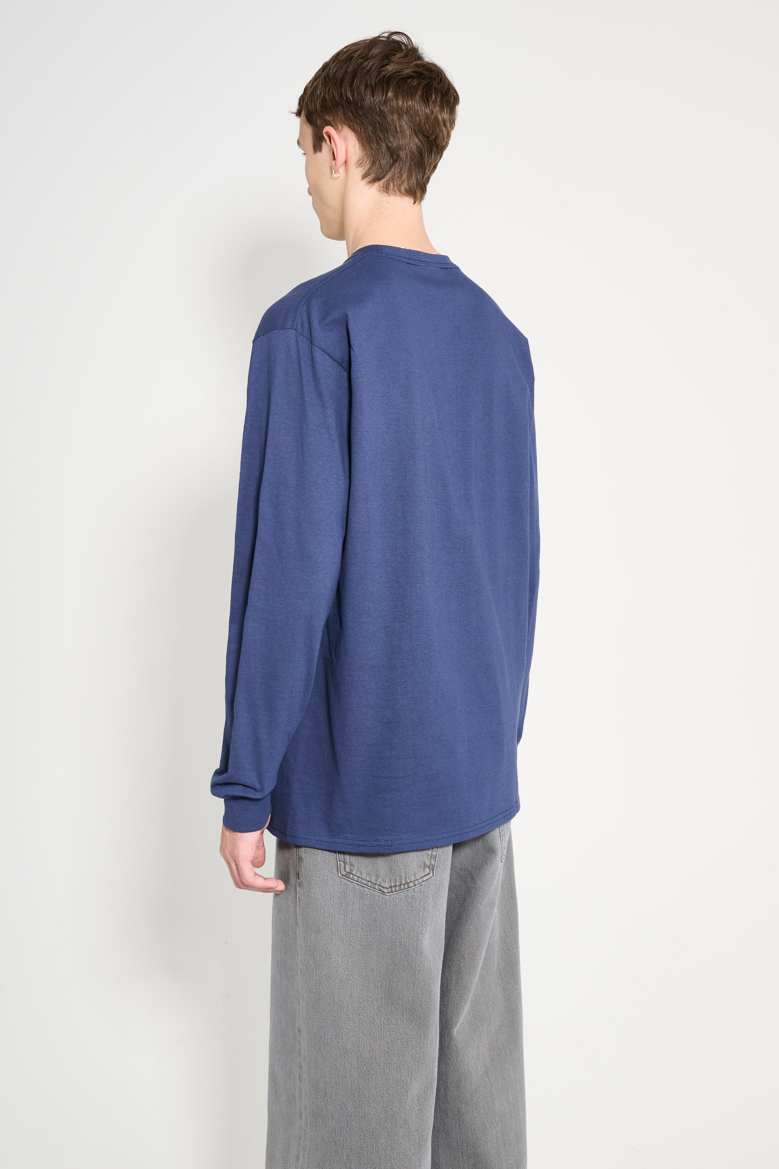 NOAH CAVITY TEE NAVY - 4