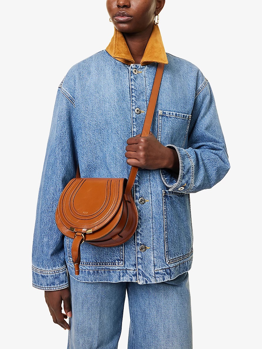 Marcie small leather saddle bag - 2