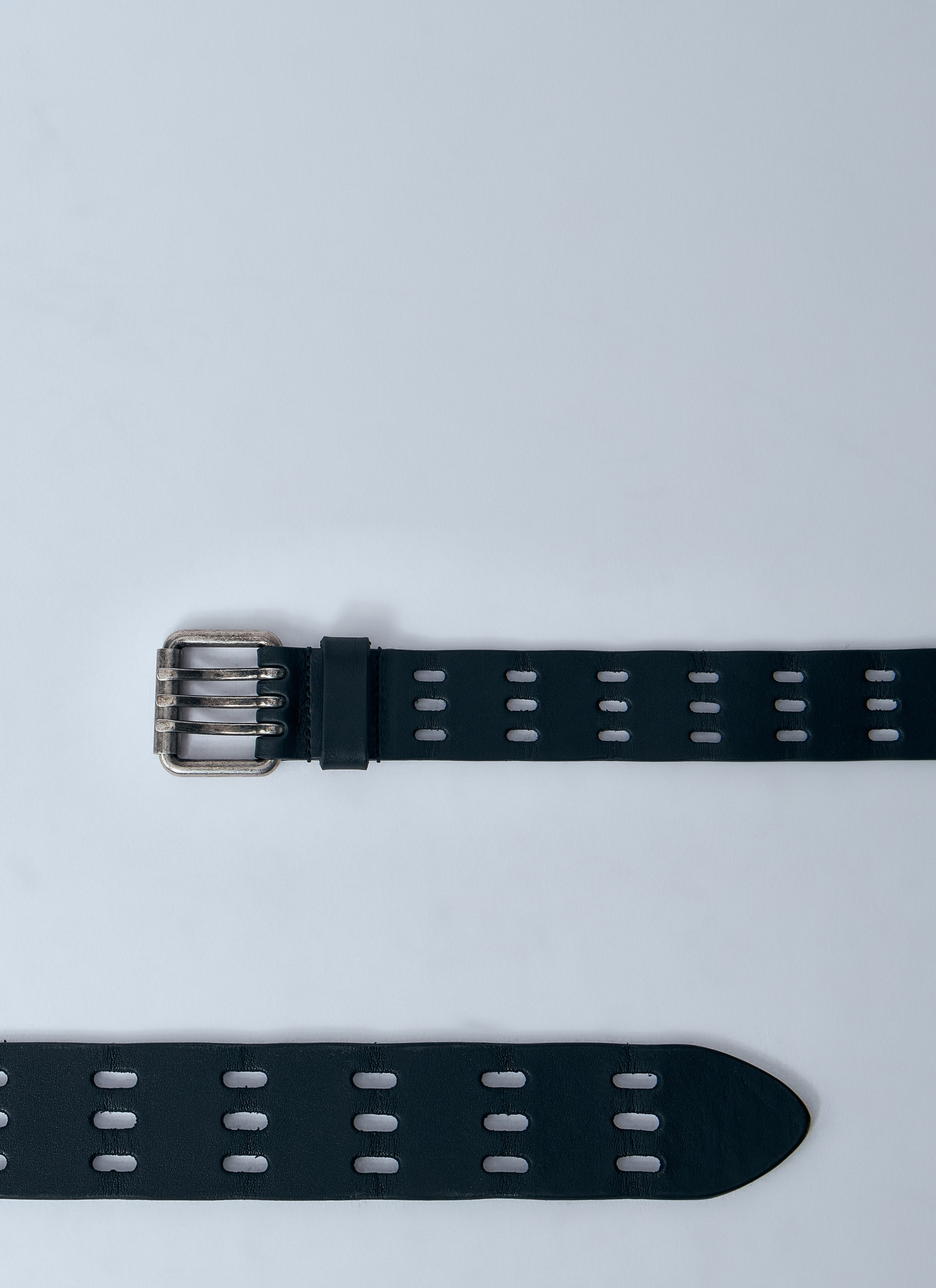 Saint Laurent Men Leather Motorcycle Belt - 4