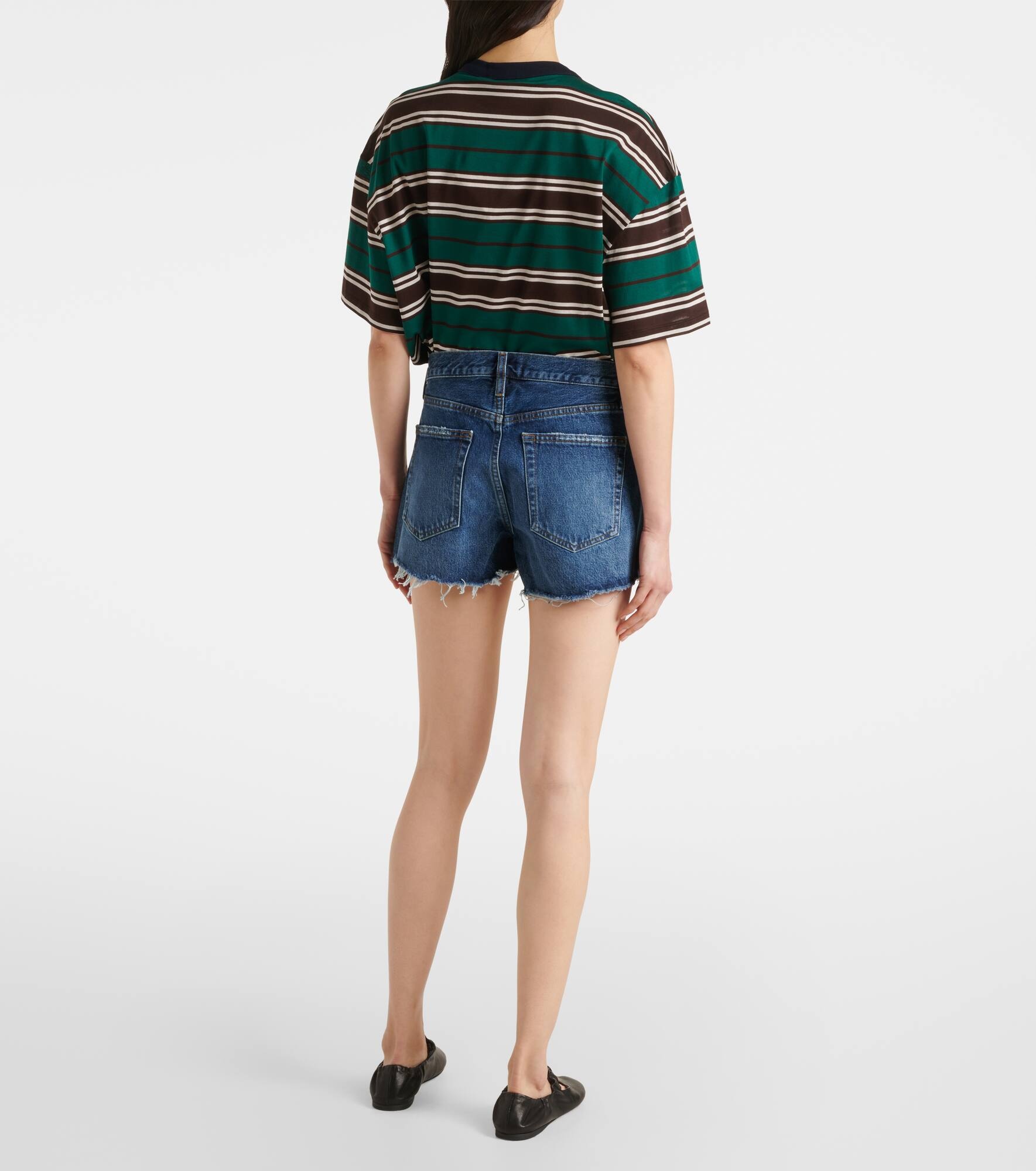 The Hang frayed mid-rise denim shorts - 3
