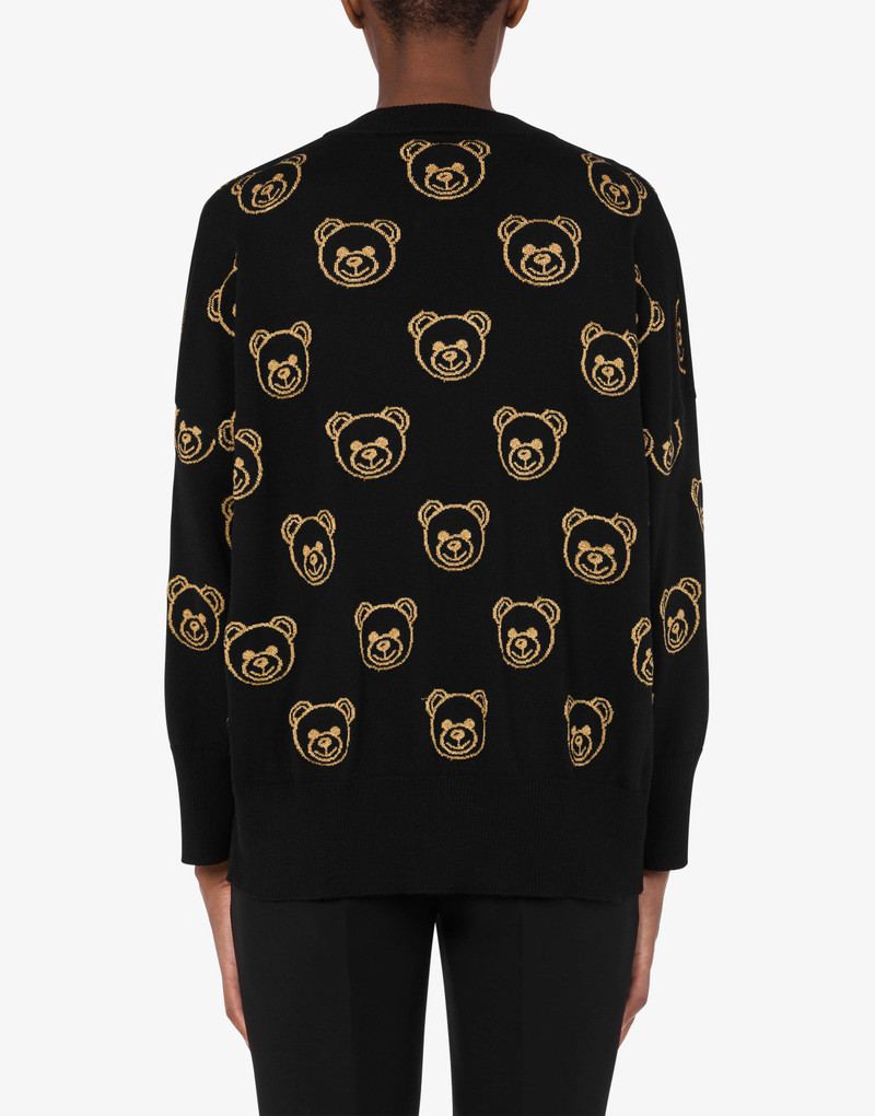 TEDDY BEAR INTARSIA WOOL JOGGERS 3