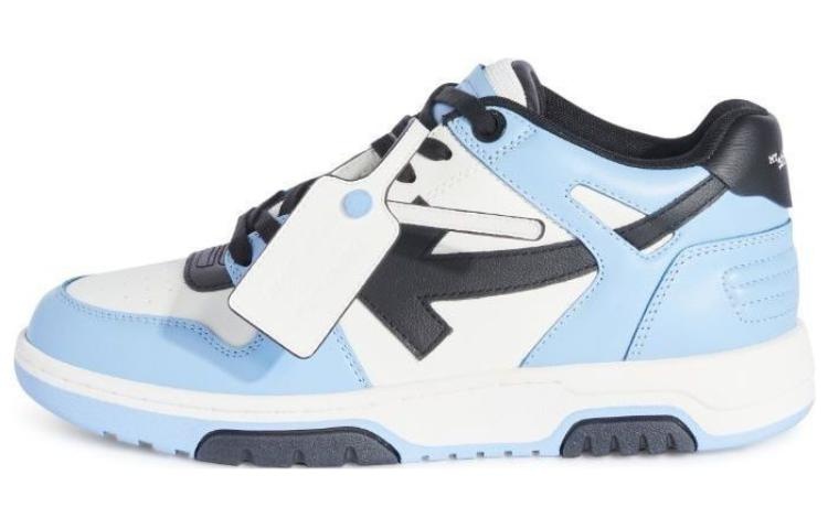 Off-White Out Of Office Low-Top Leather Sneaker 'Blue Black White' OMIA189F23LEA0084010 - 2