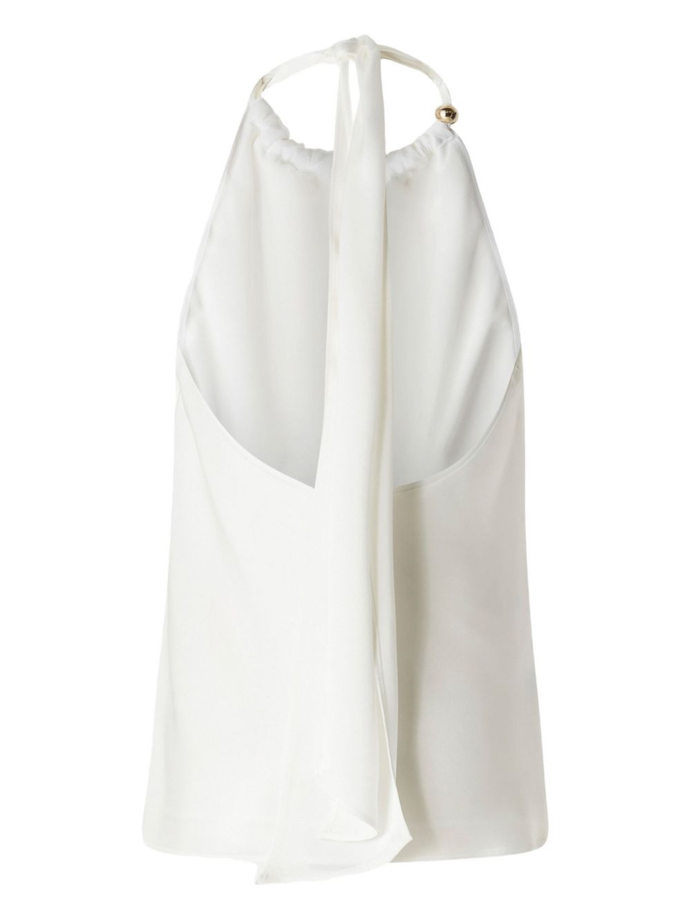 halter-neck gold-tone detail blouse - 2