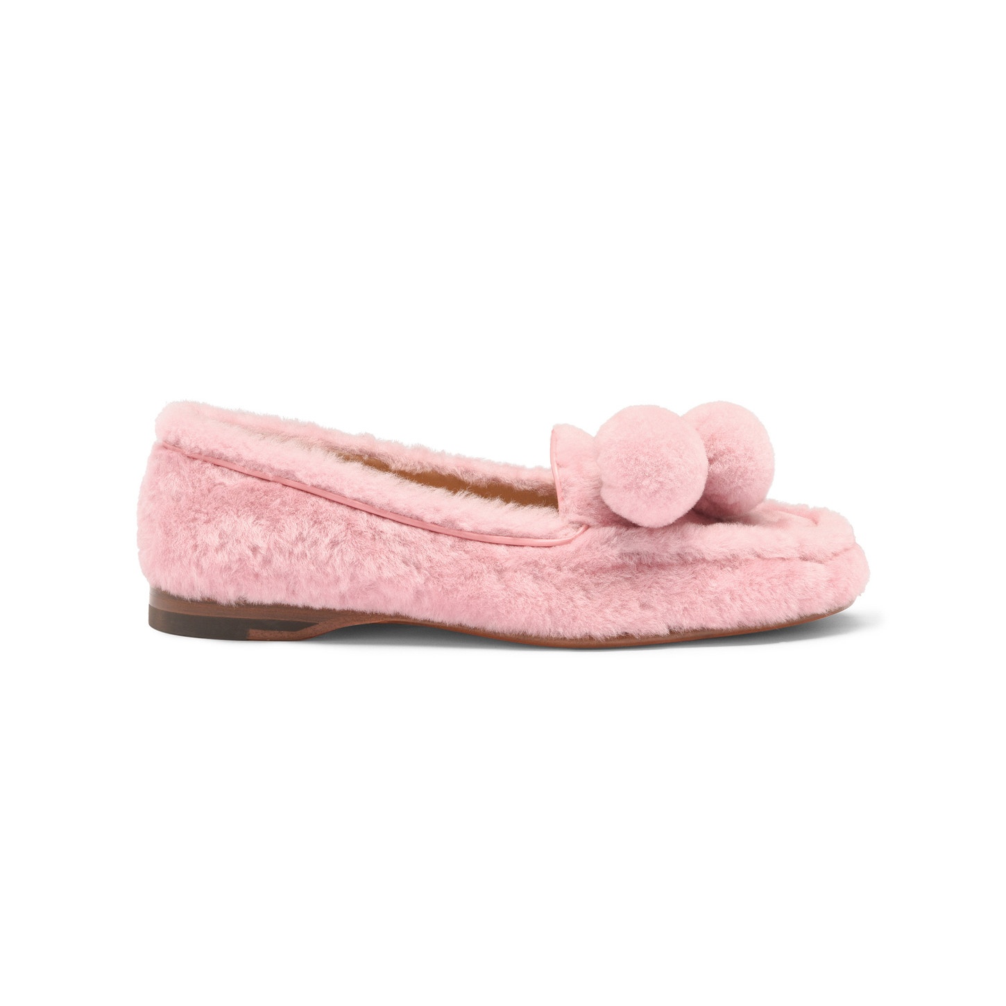Women's pink fur Andrea loafer - 1