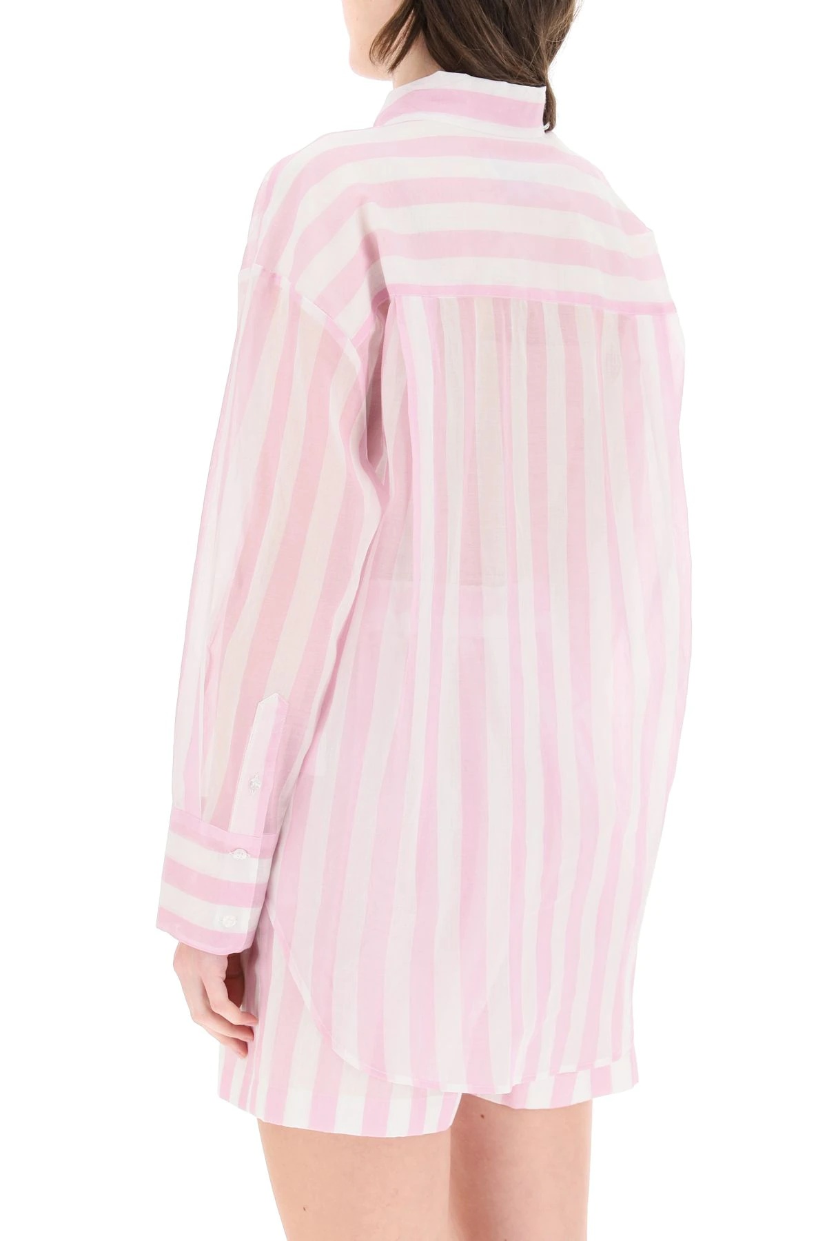 STRIPED ORGANZA SHIRT - 4