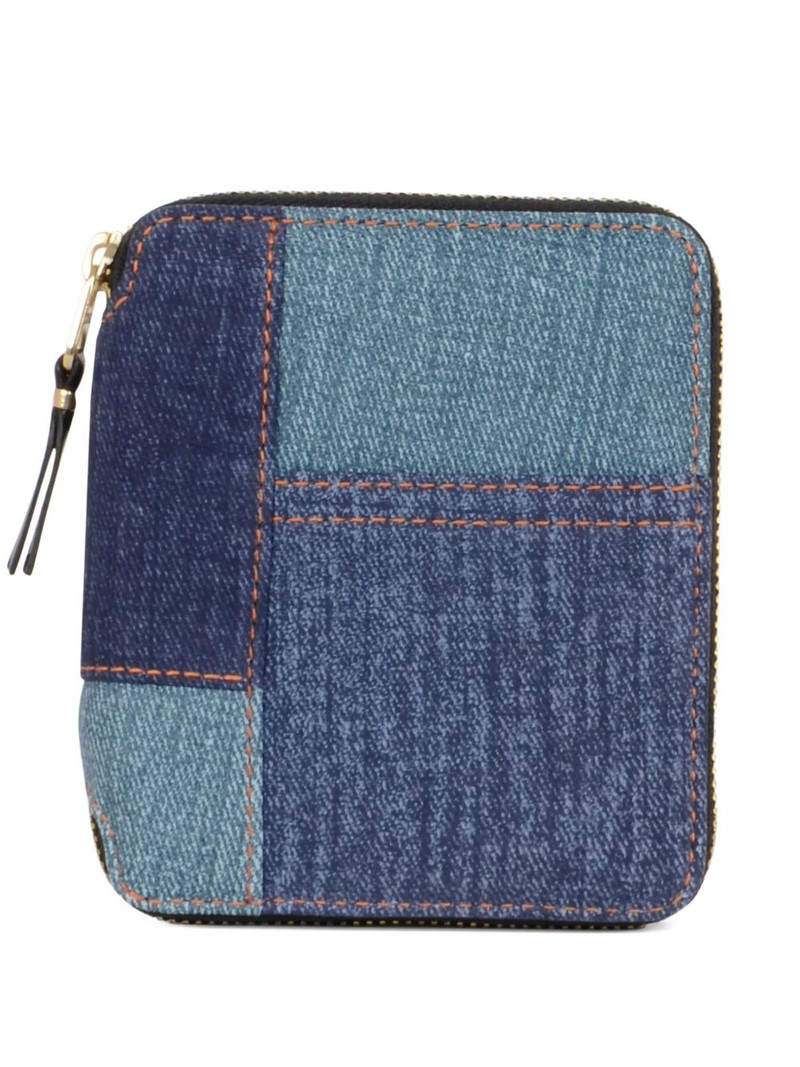 patchwork-denim zip-around wallet 1