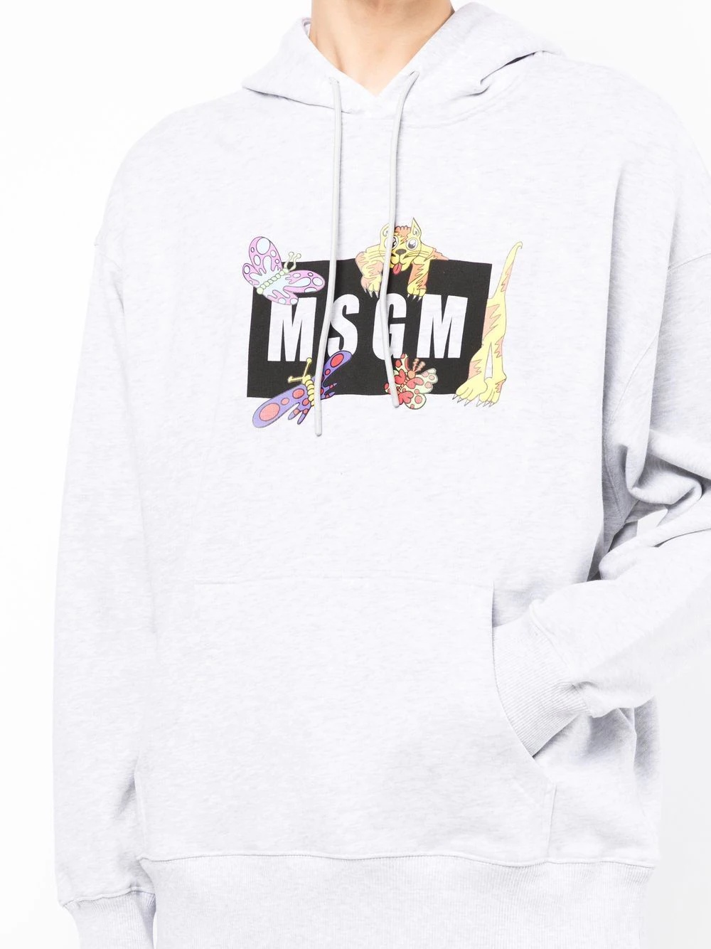 logo print hoodie - 5